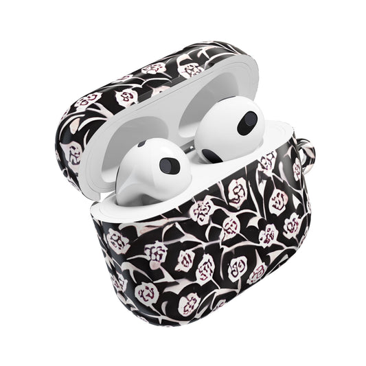 Abstract Black & White Floral AirPod Case