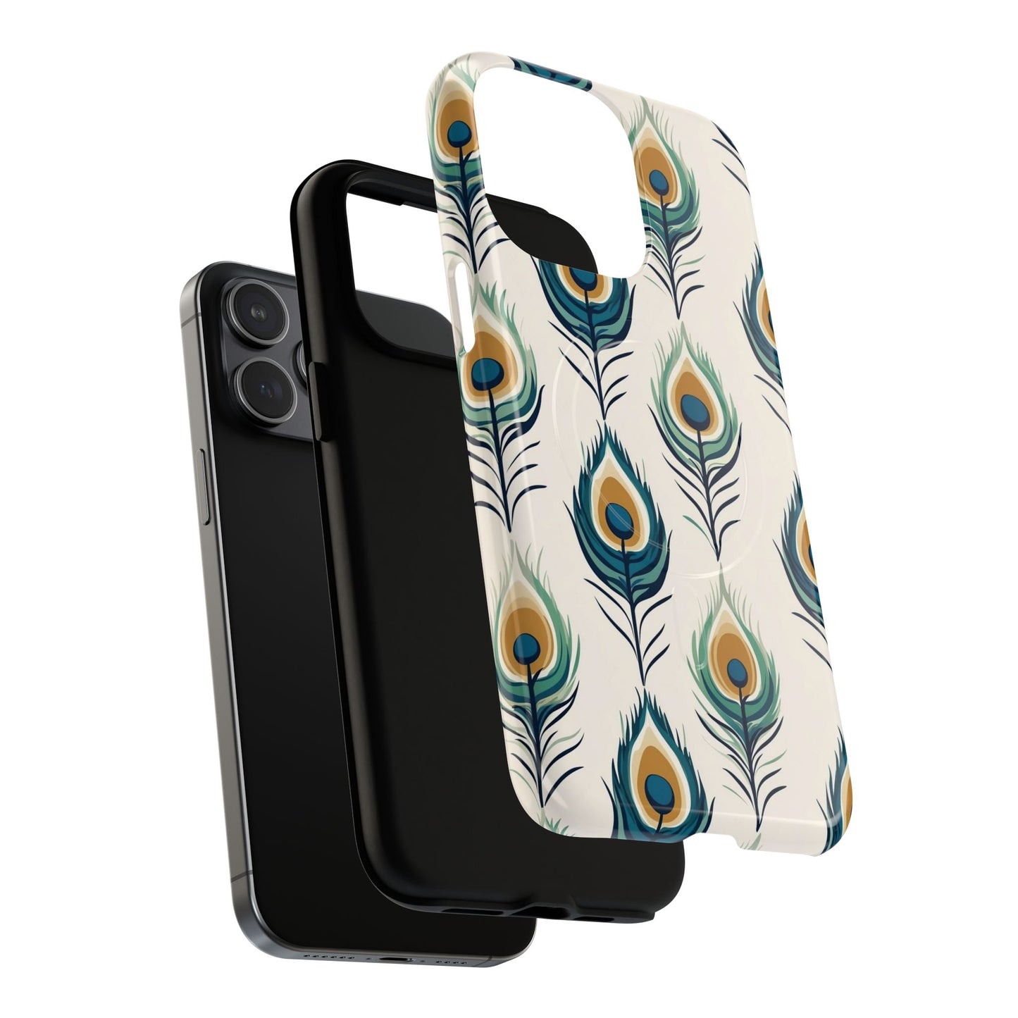 Peacock Feather Phone Tough Magnetic Case