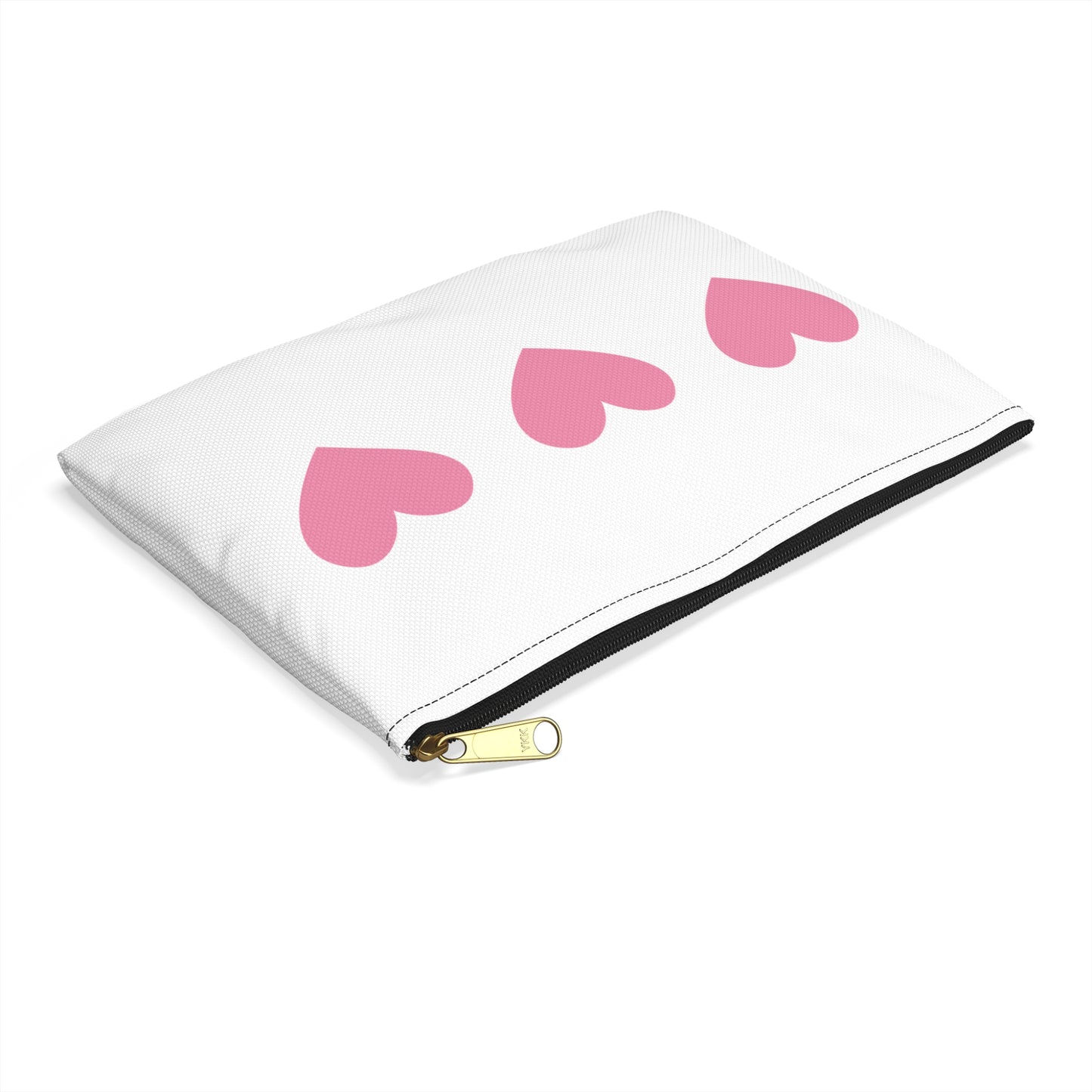 Bridal Accessory Pouch - Pink Hearts & Bride Design