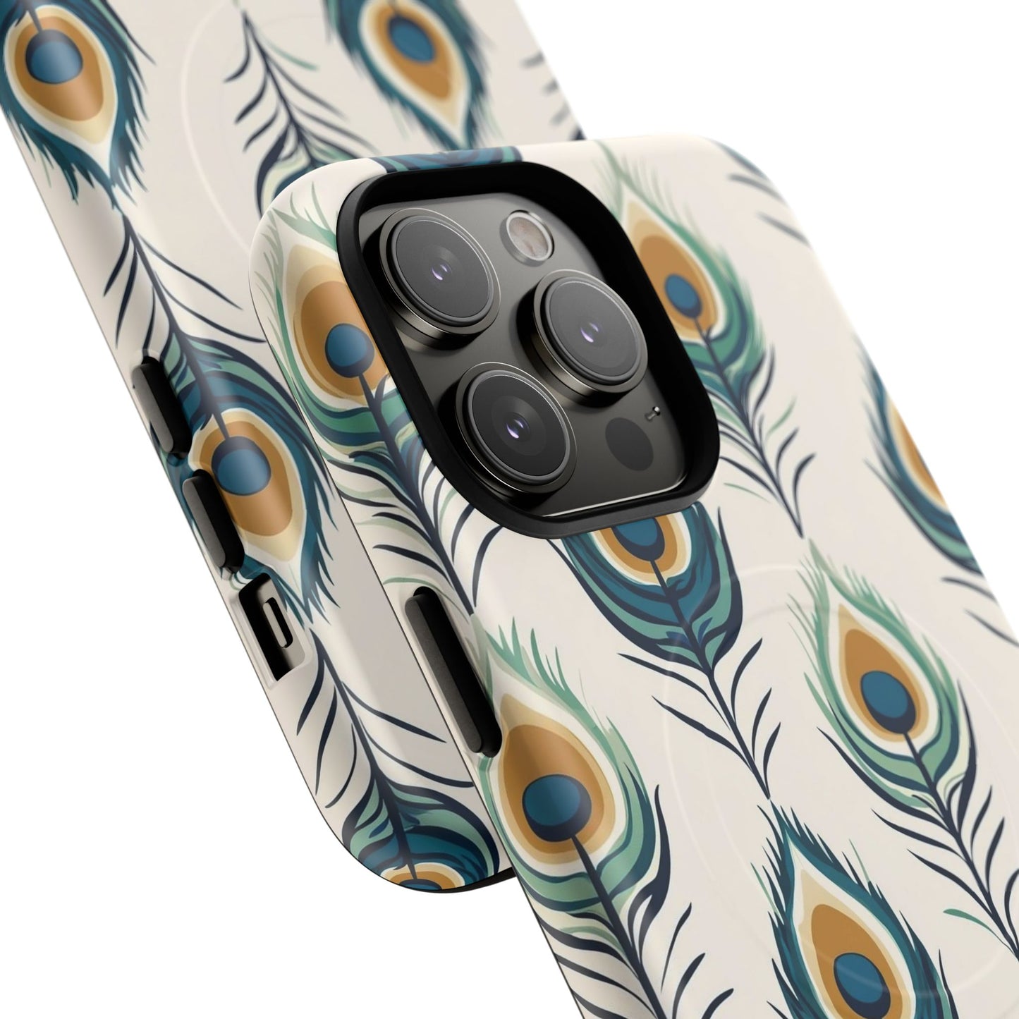 Peacock Feather Phone Tough Magnetic Case