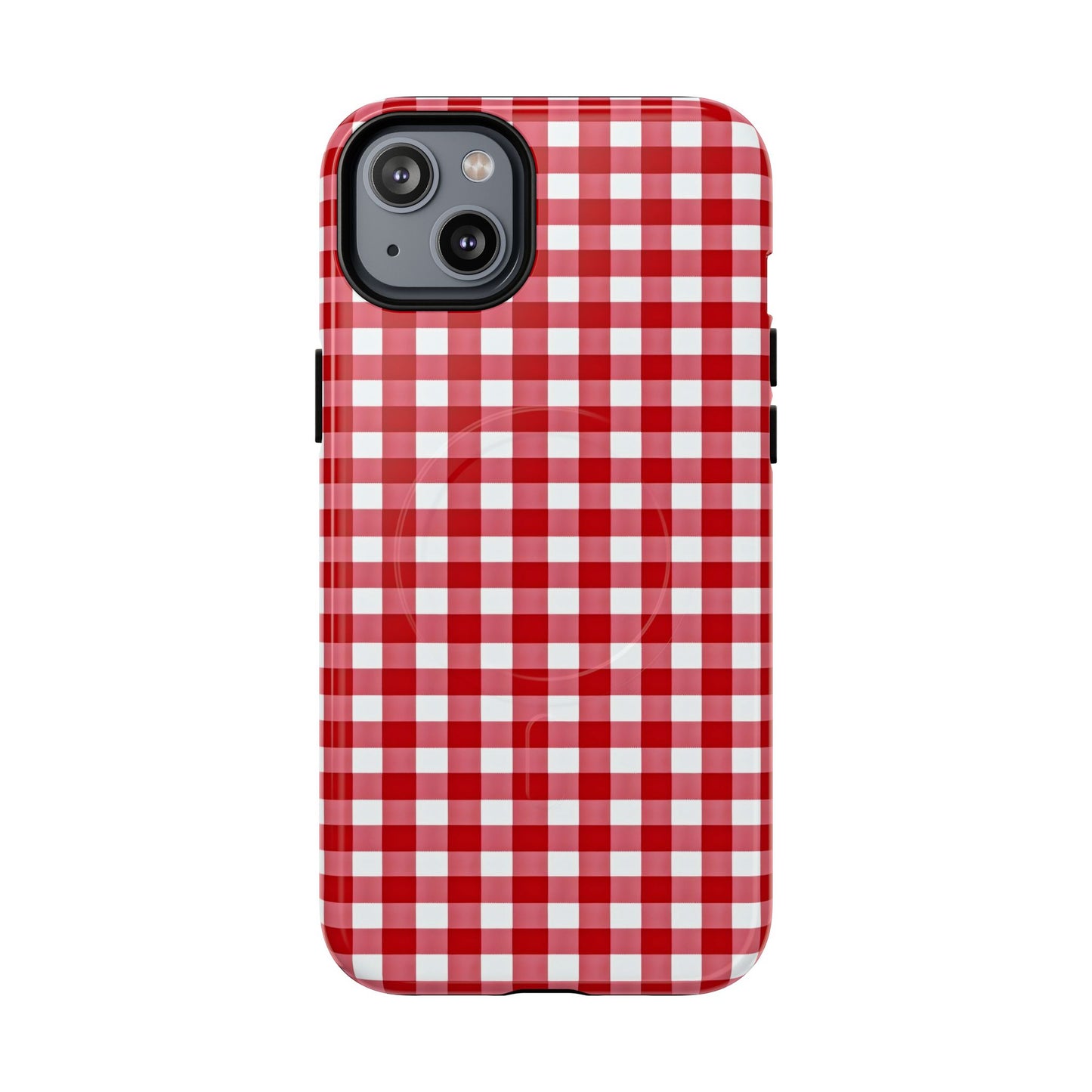Red Plaid Tough Magnetic Phone Case