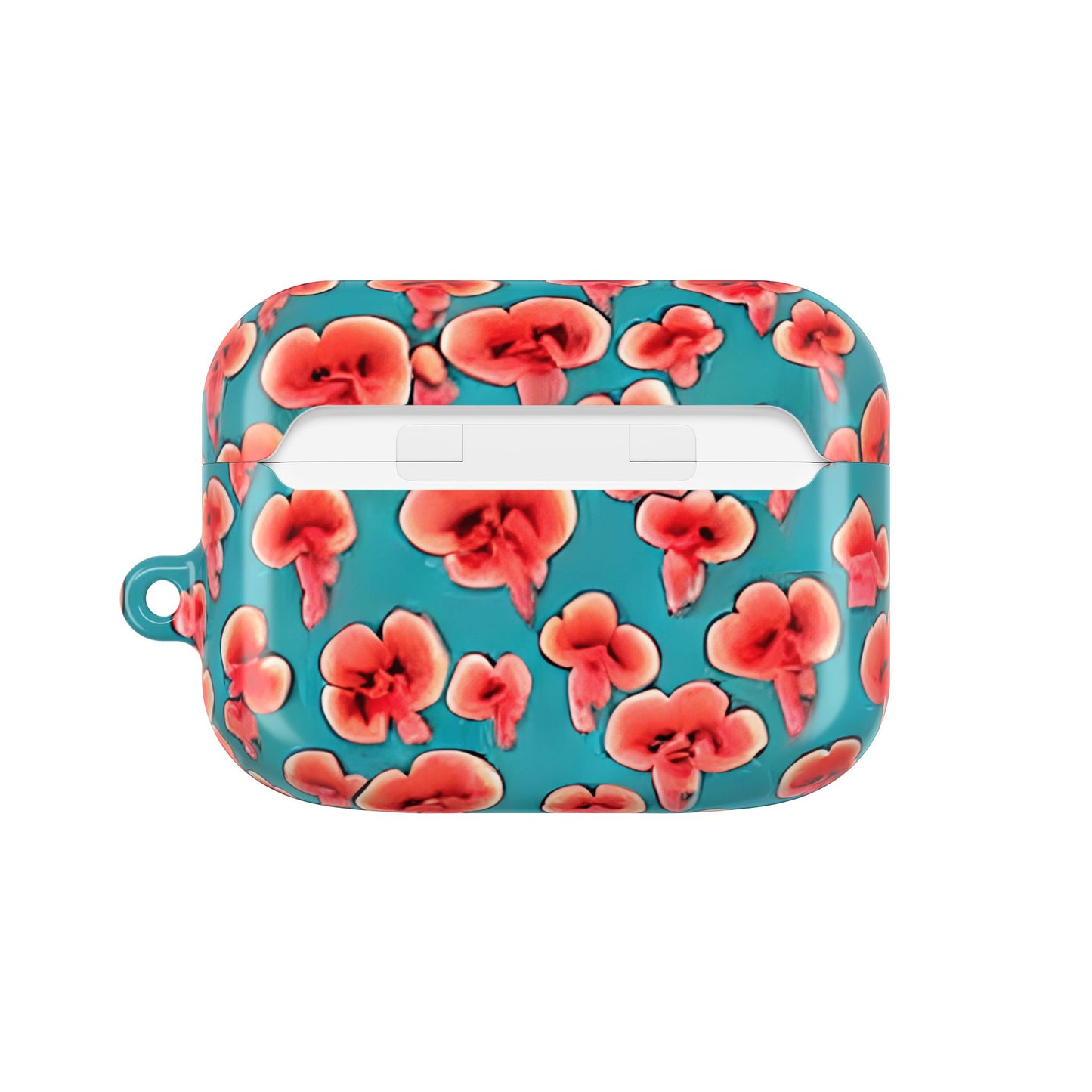 Coral & Teal Abstract Floral AirPod Case