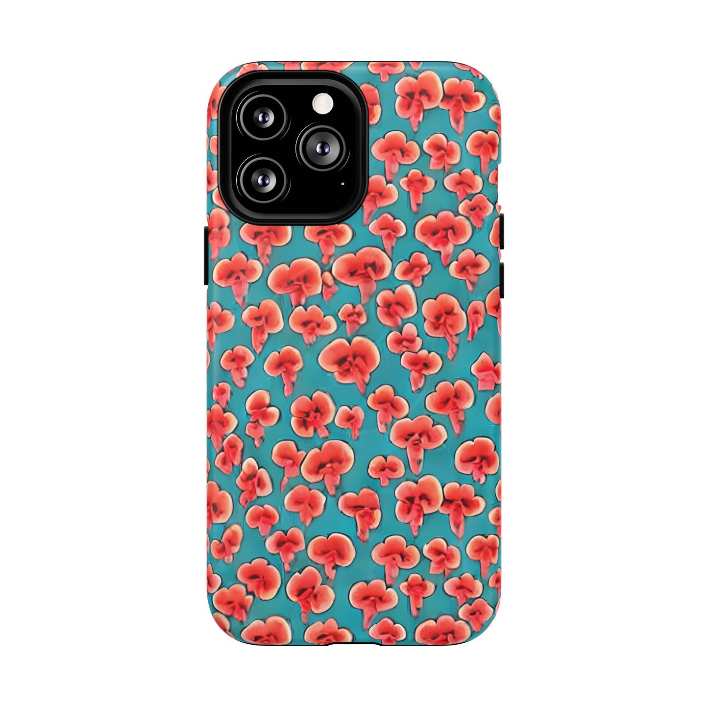 Coral & Teal Abstract Floral Tough Magnetic Case