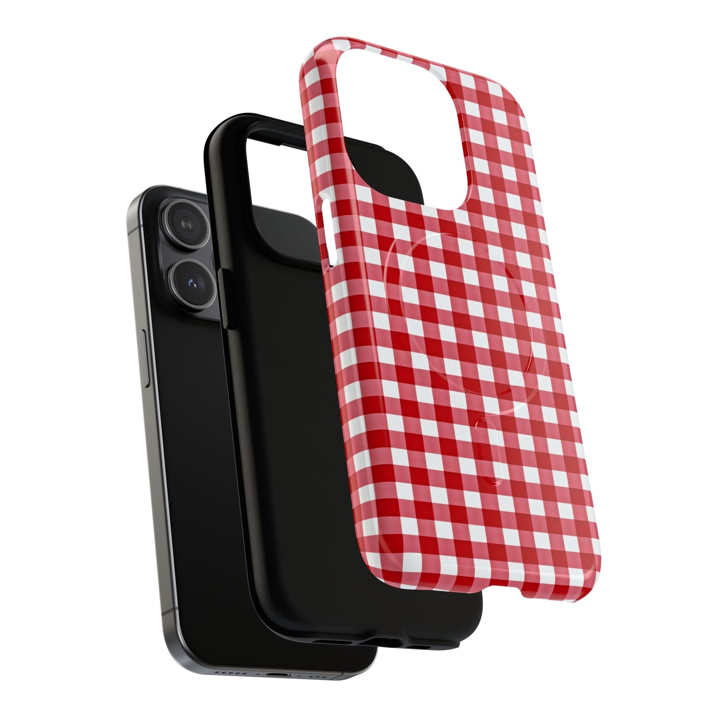 Red Plaid Tough Magnetic Phone Case