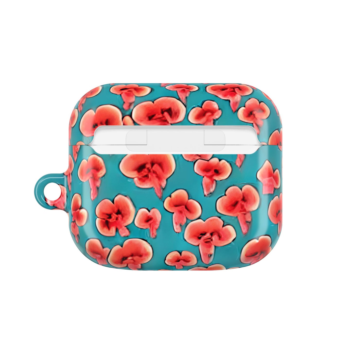 Coral & Teal Abstract Floral AirPod Case