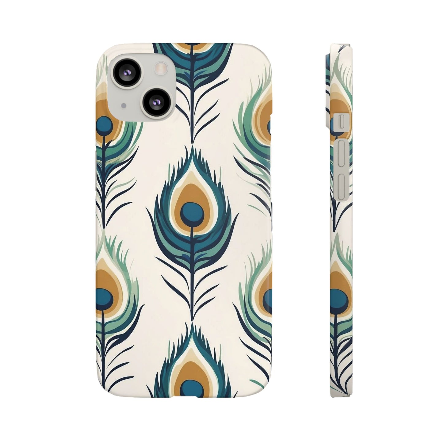 Peacock Feather Phone Snap Case