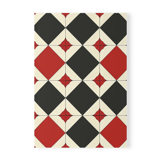 Tile Syntax - Stylish A5 Hardcover Notebook with Geometric Pattern