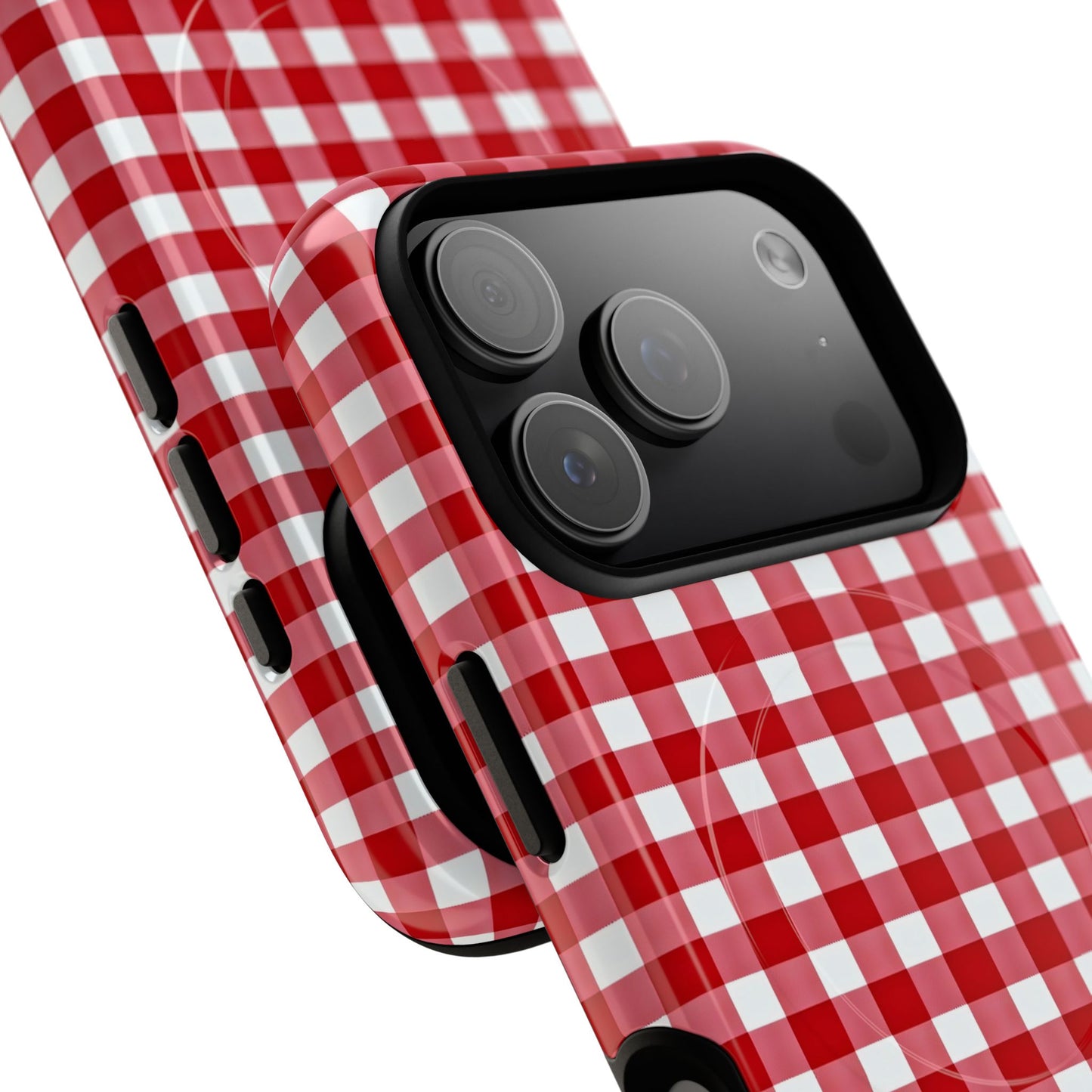 Red Plaid Tough Magnetic Phone Case