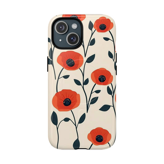 Poppy Fields Tough Magnetic Phone Case
