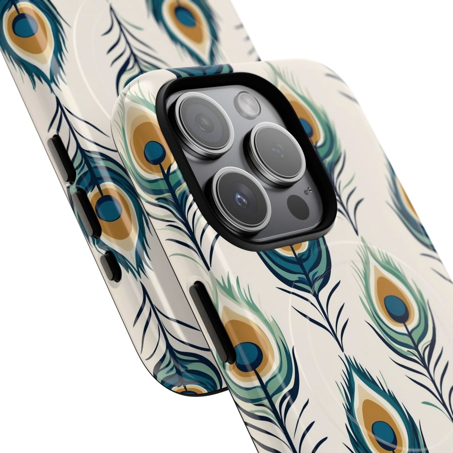 Peacock Feather Phone Tough Magnetic Case