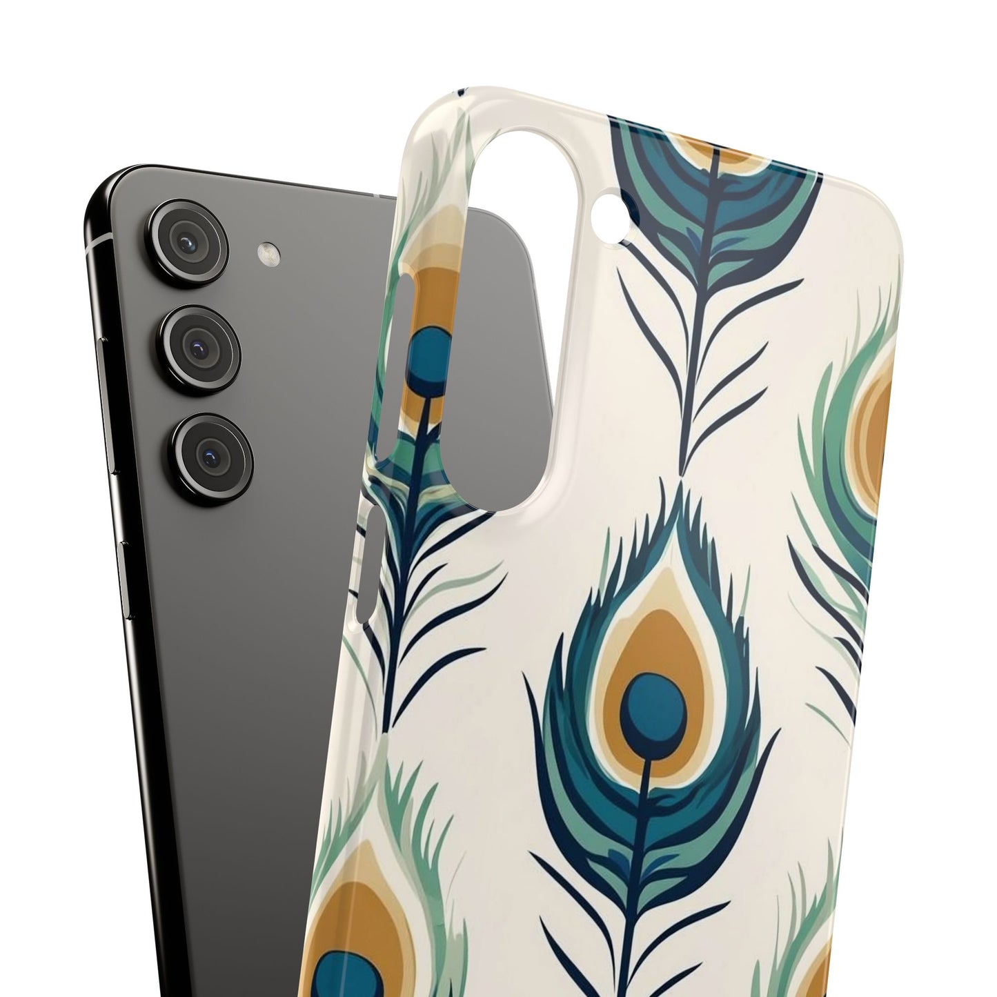 Peacock Feather Phone Snap Case