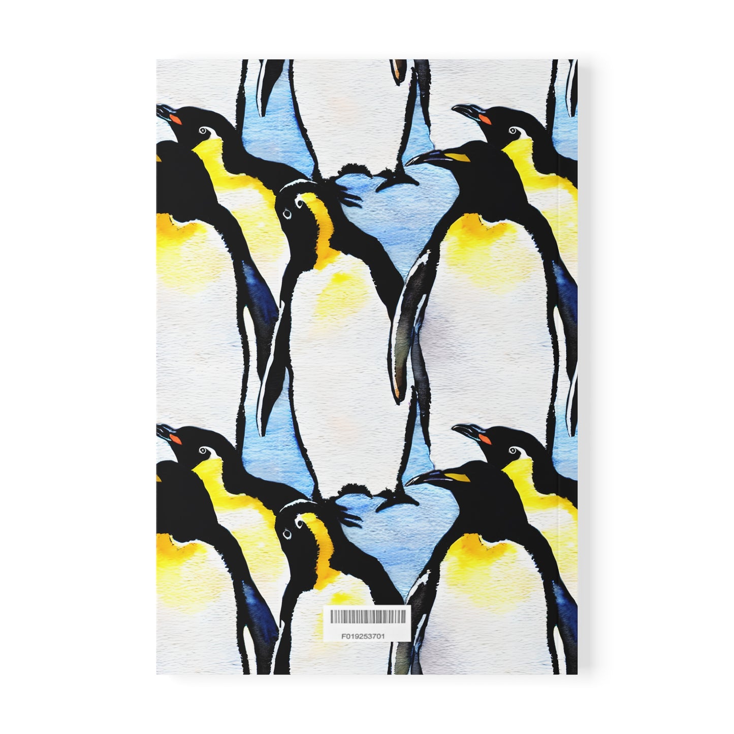 Polar Parade Penguin-patterned Softcover Notebook, A5