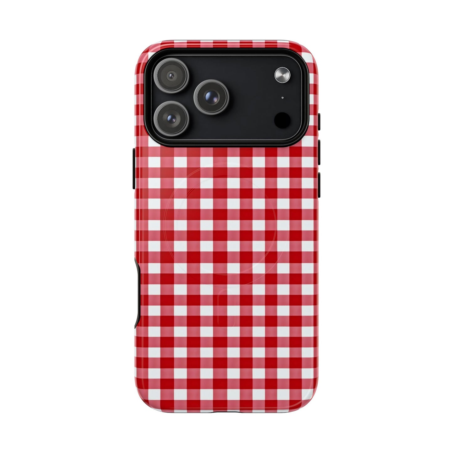 Red Plaid Tough Magnetic Phone Case