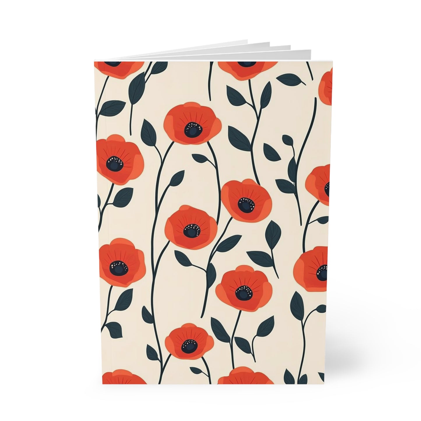 Poppy Fields A5 Notebook