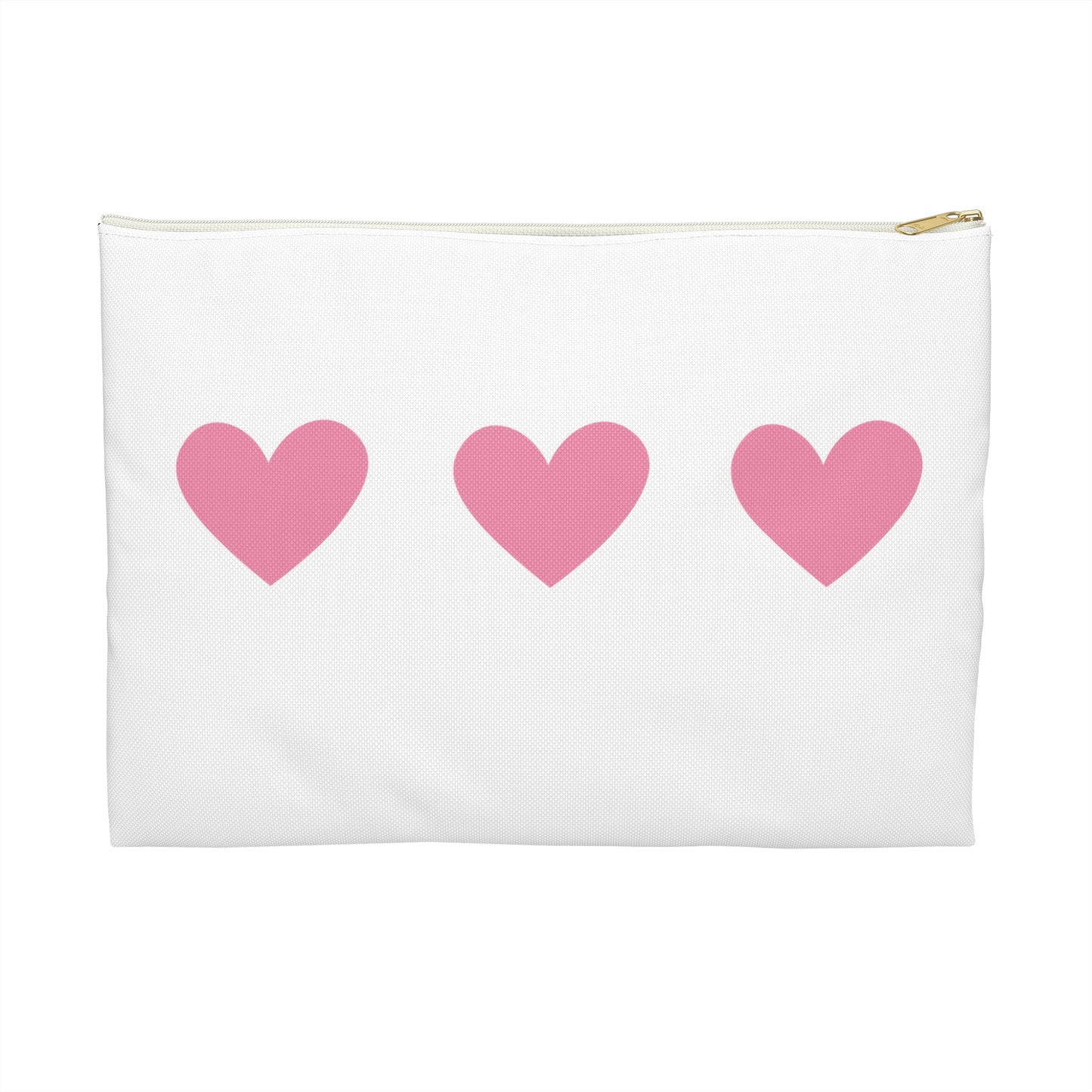 Bridal Accessory Pouch - Pink Hearts & Bride Design