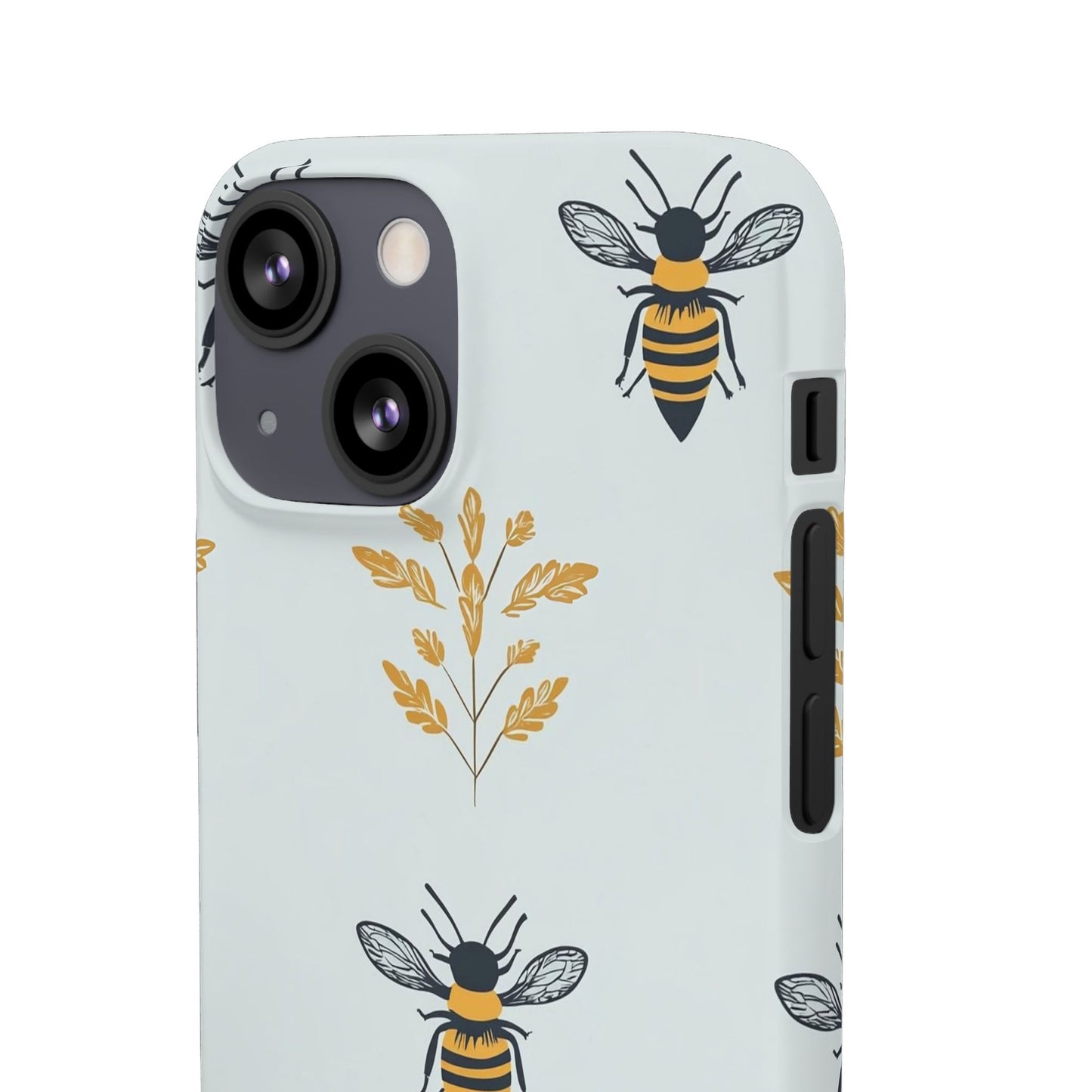 Blue Buzzing Bees Snap Case