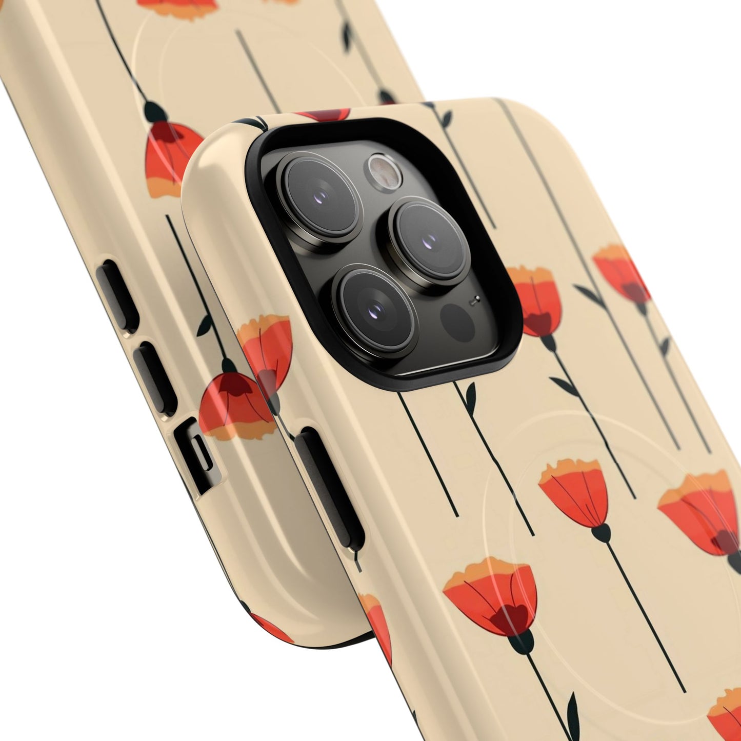 Poppy Line Tough Magnetic Phone Case