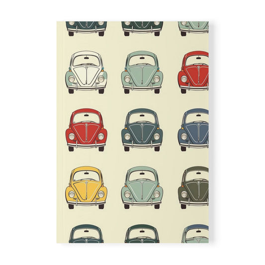 Vintage Car Pattern Softcover Notebook A5