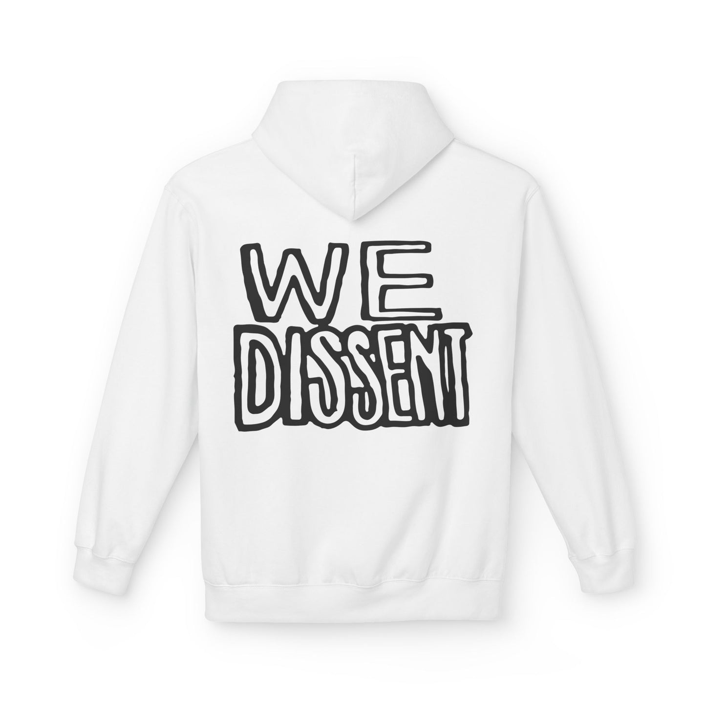 Unisex Graphic Fleece Hoodie We Dissent Lace Collar