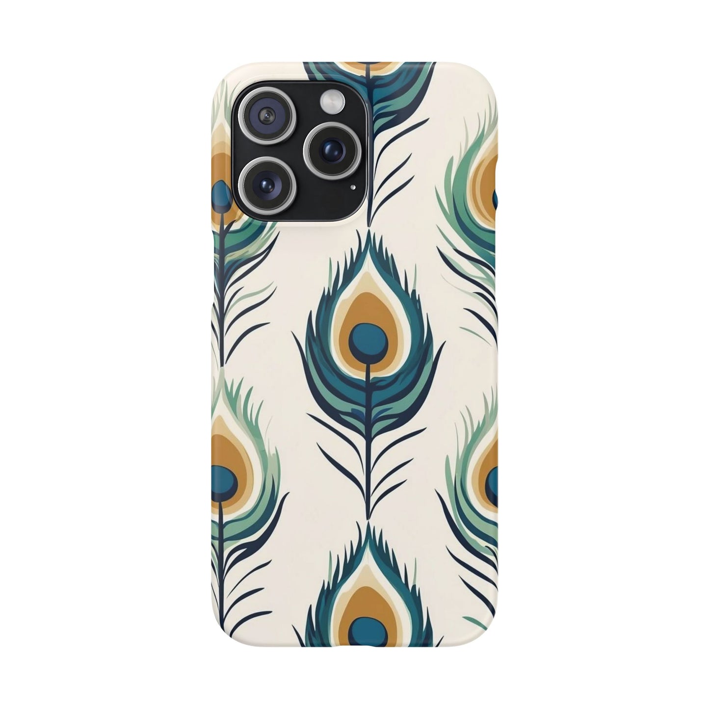 Peacock Feather Phone Snap Case