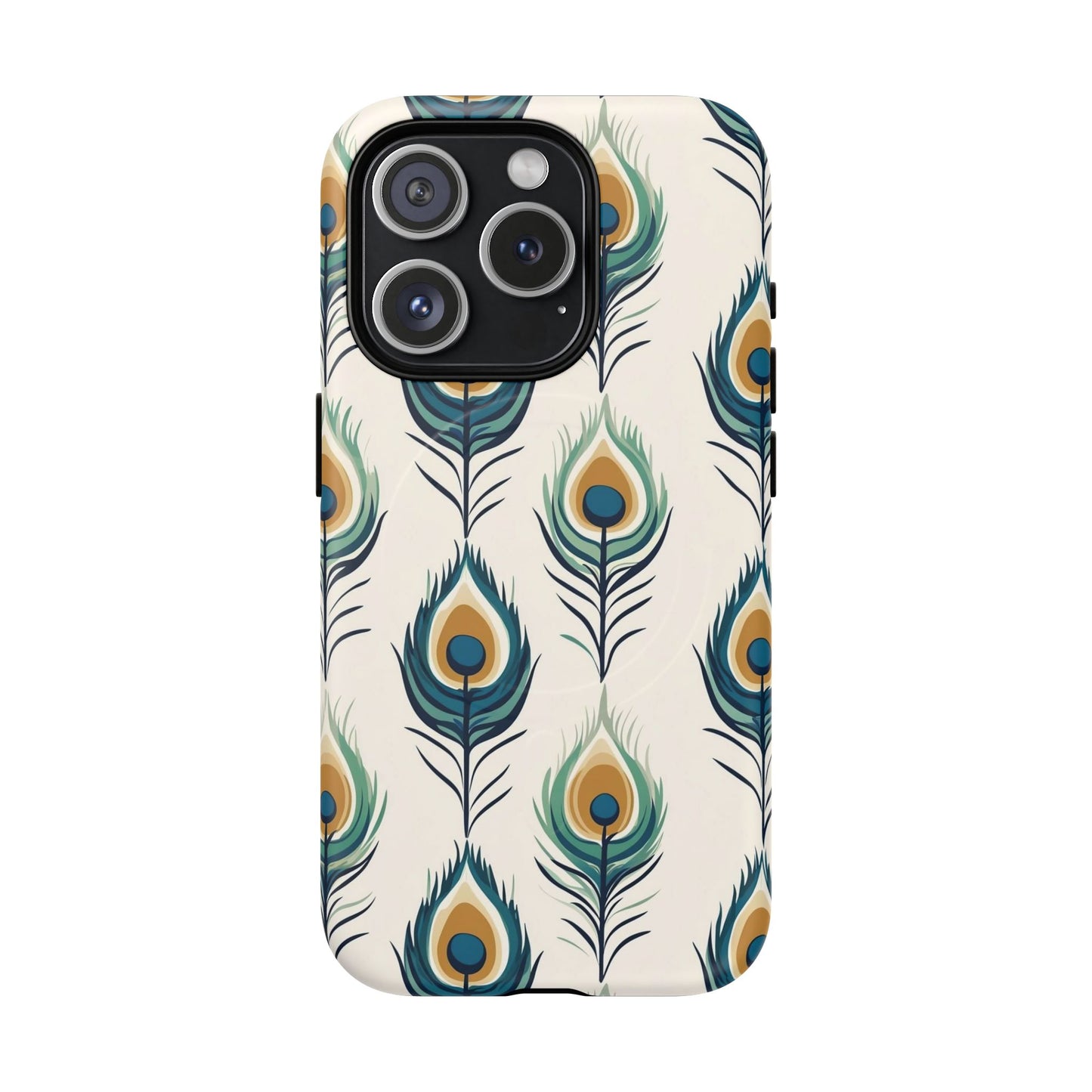 Peacock Feather Phone Tough Magnetic Case