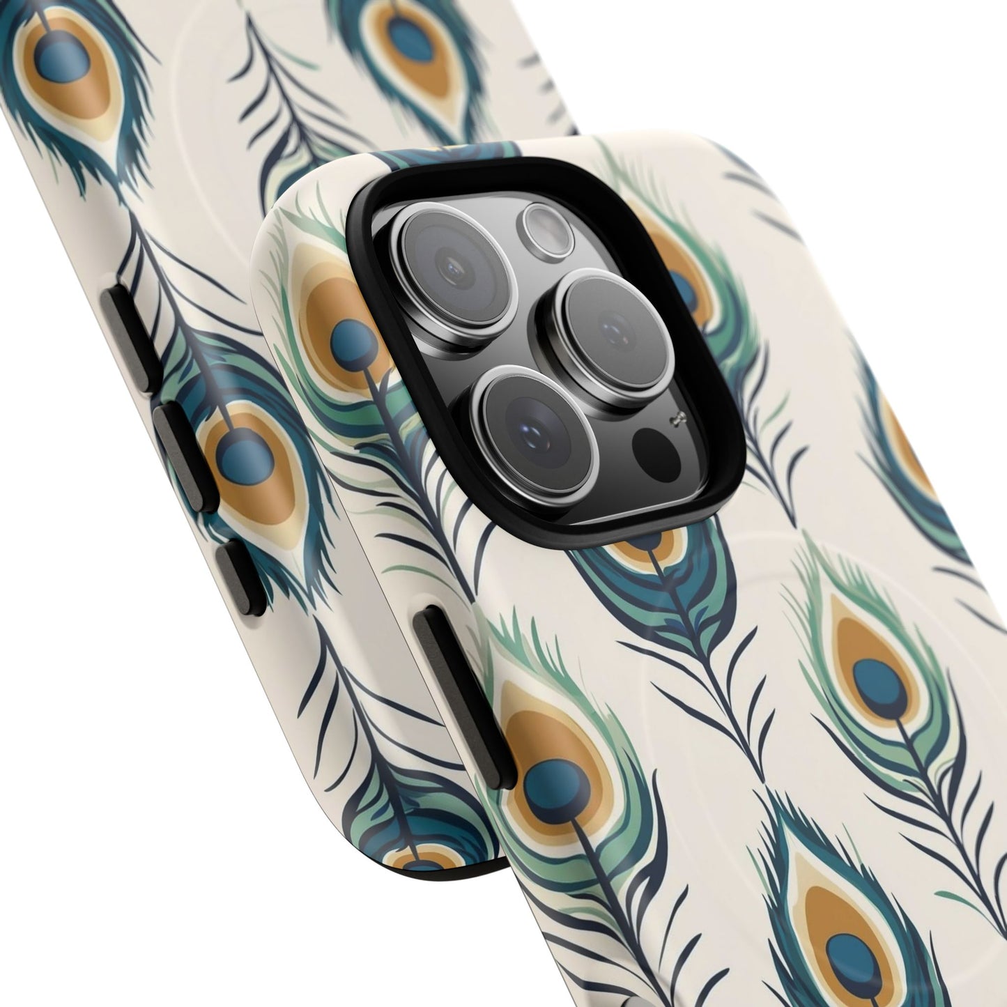 Peacock Feather Phone Tough Magnetic Case