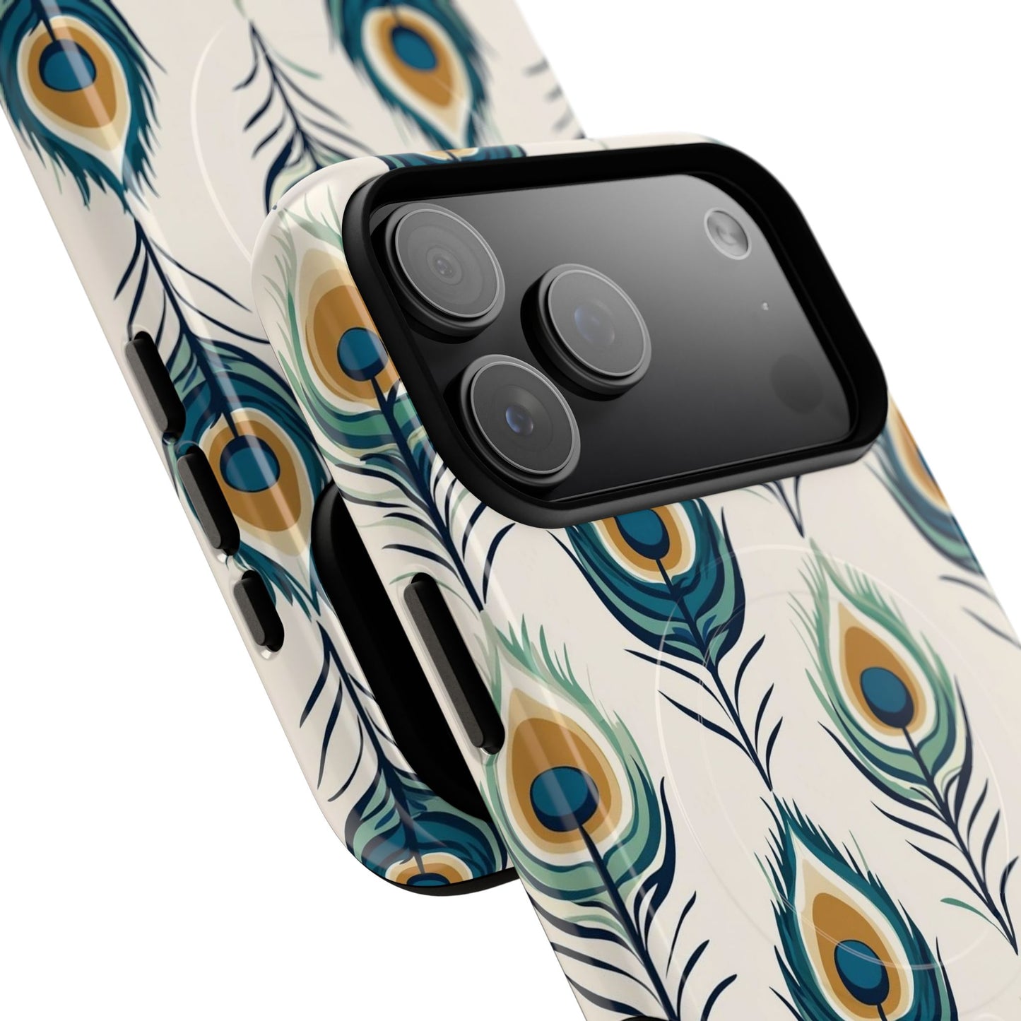 Peacock Feather Phone Tough Magnetic Case