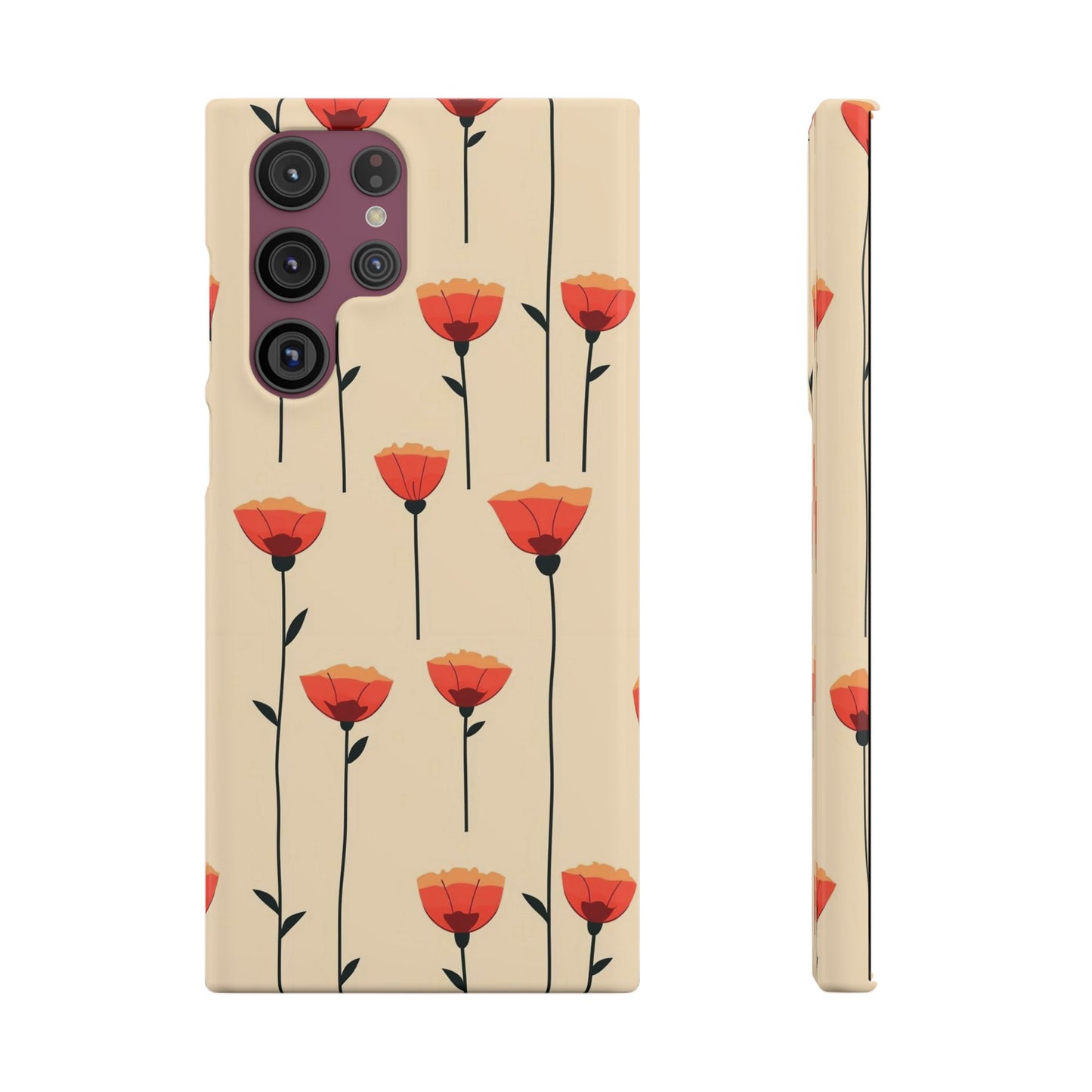 Poppy Line Snap Phone Case