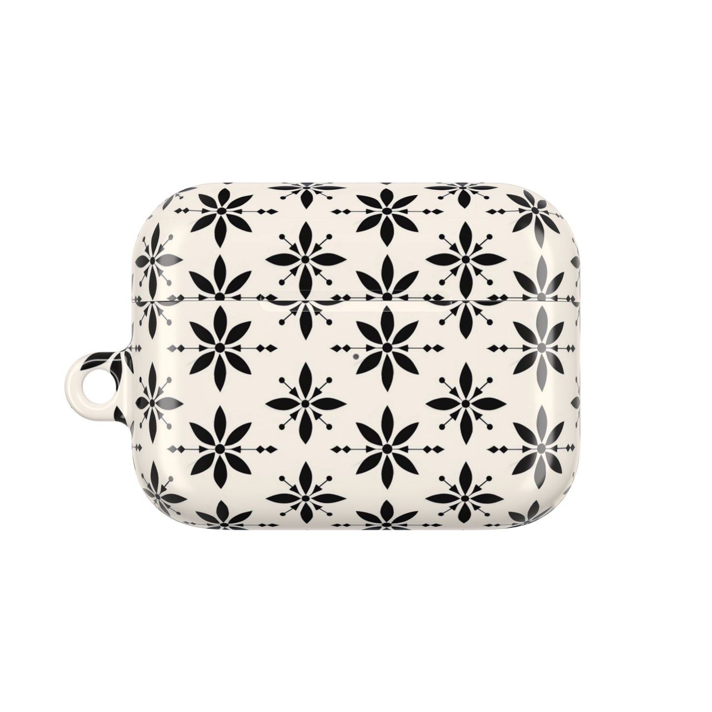 Cream & Black Design AirPod Case