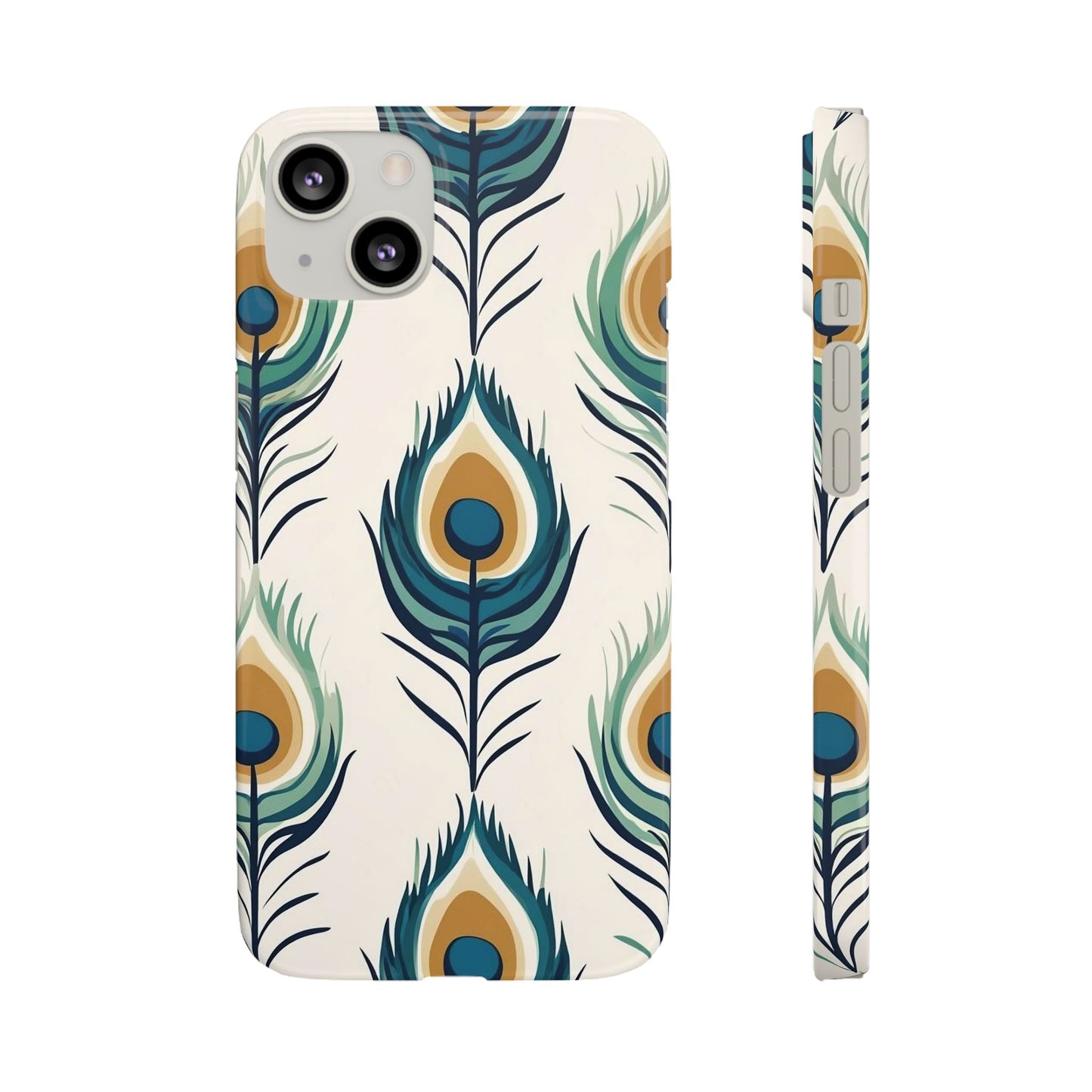 Peacock Feather Phone Snap Case