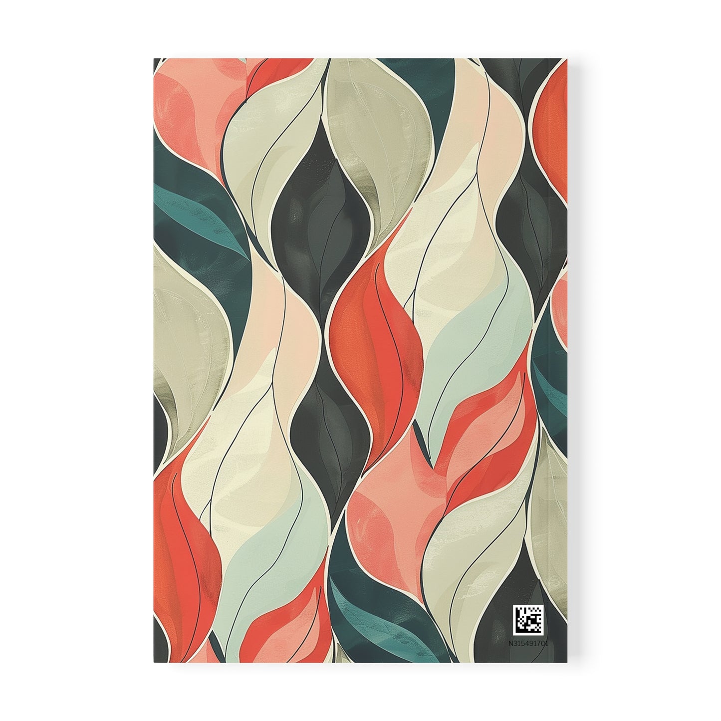 Soft Swirl Stylish Floral A5 Softcover Notebook