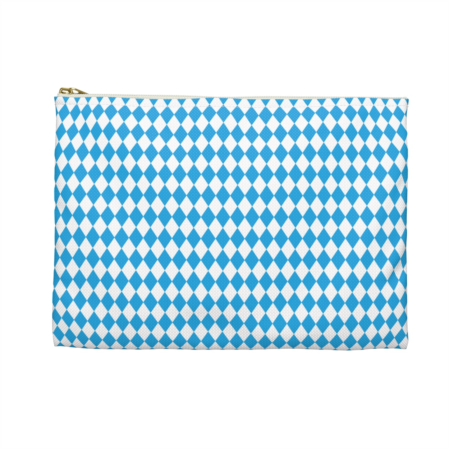 Edelweiss Flowers Accessory Pouch | Bavarian Diamond Pattern