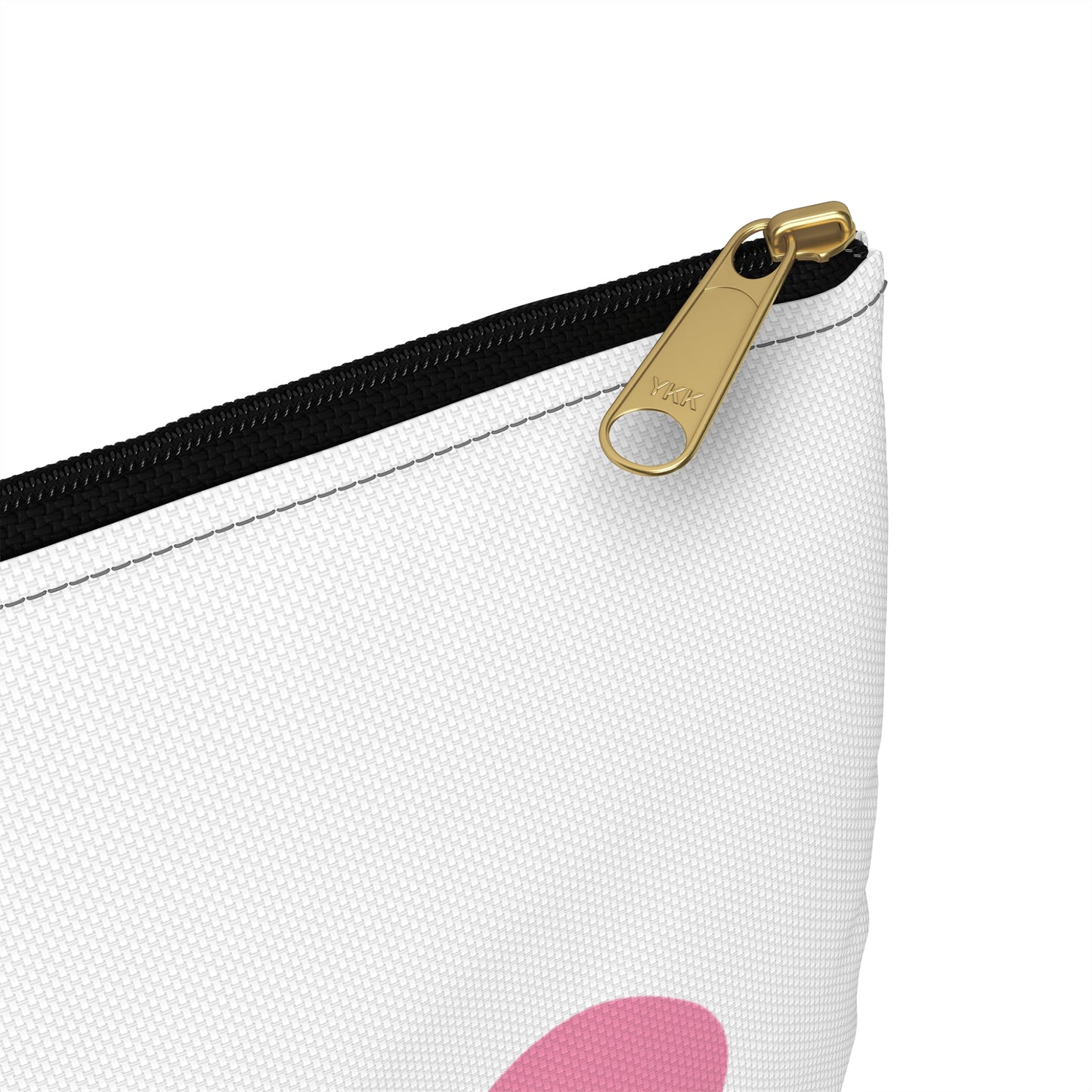 Bridal Accessory Pouch - Pink Hearts & Bride Design