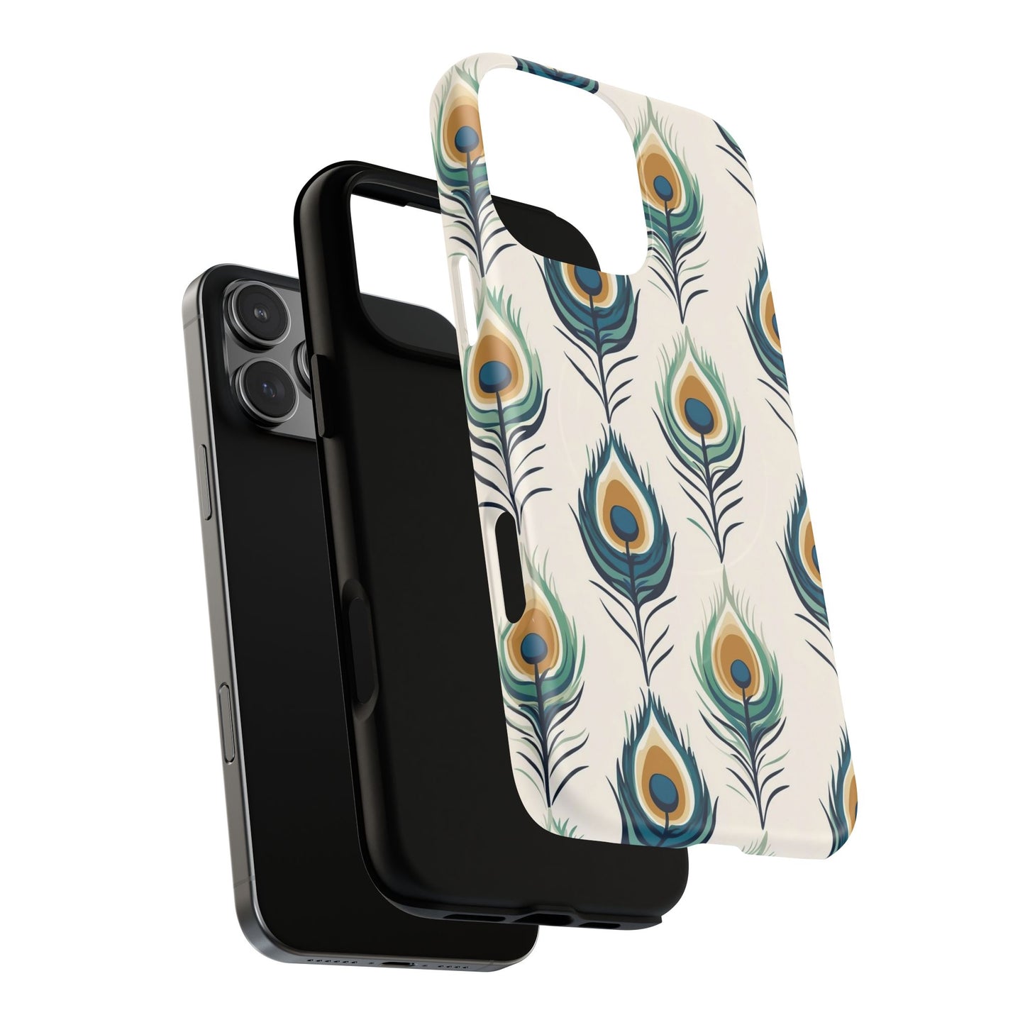 Peacock Feather Phone Tough Magnetic Case