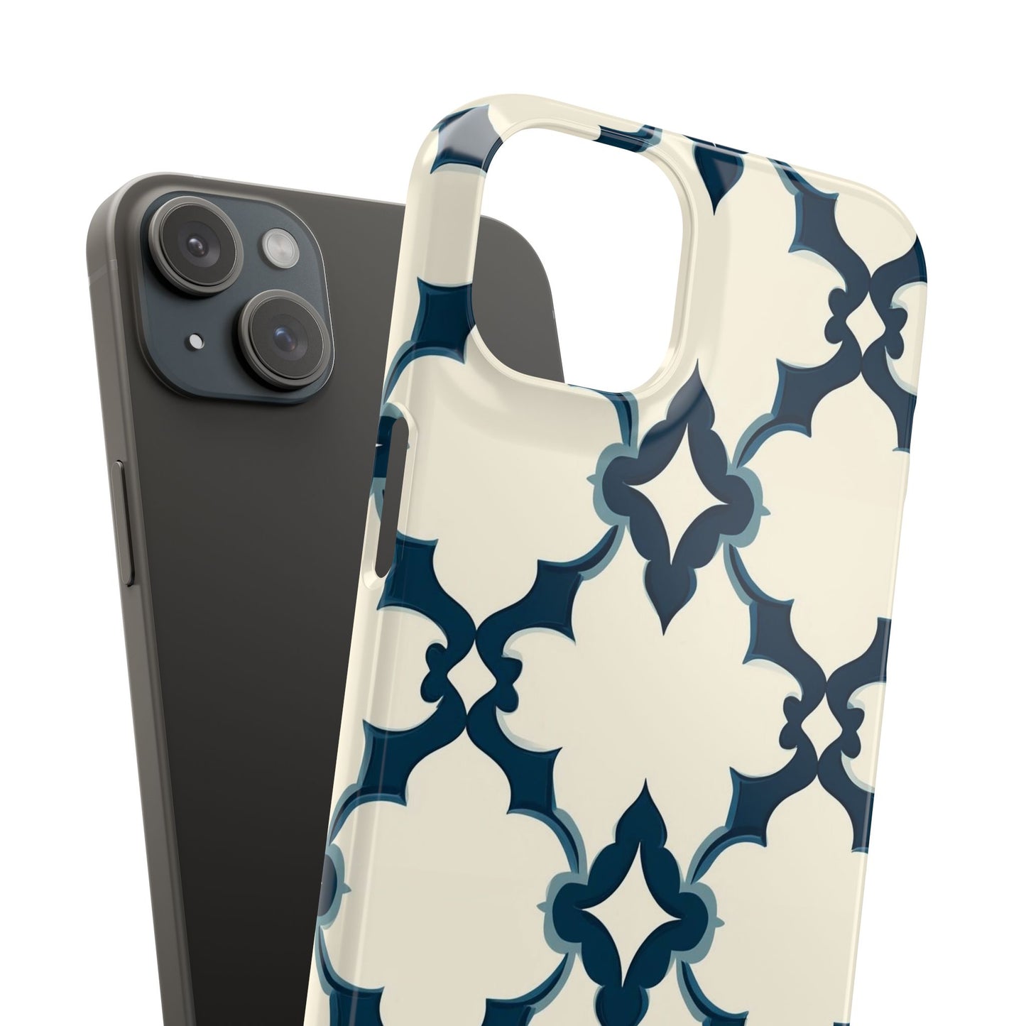 Midnight Quatrefoil Snap Case