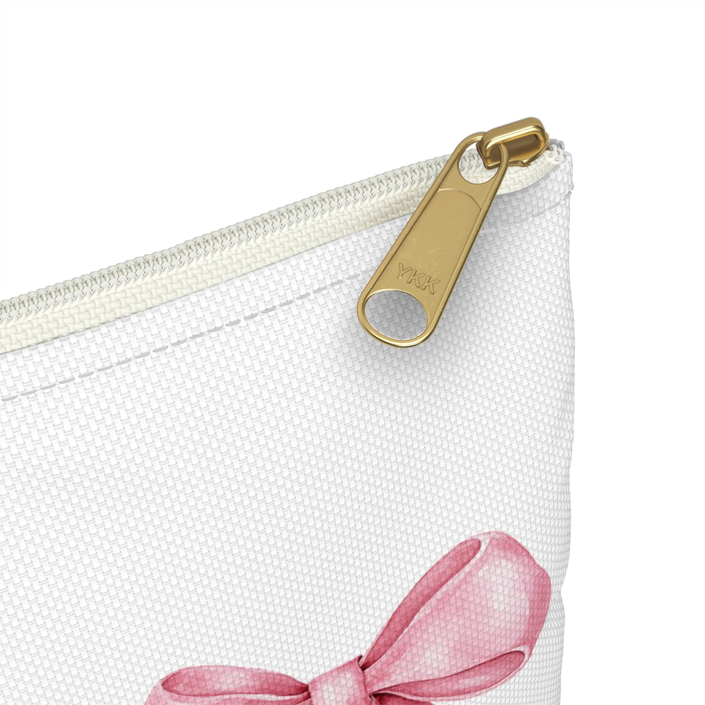 Bridal Accessory Pouch - Team Bride with Pink Bows