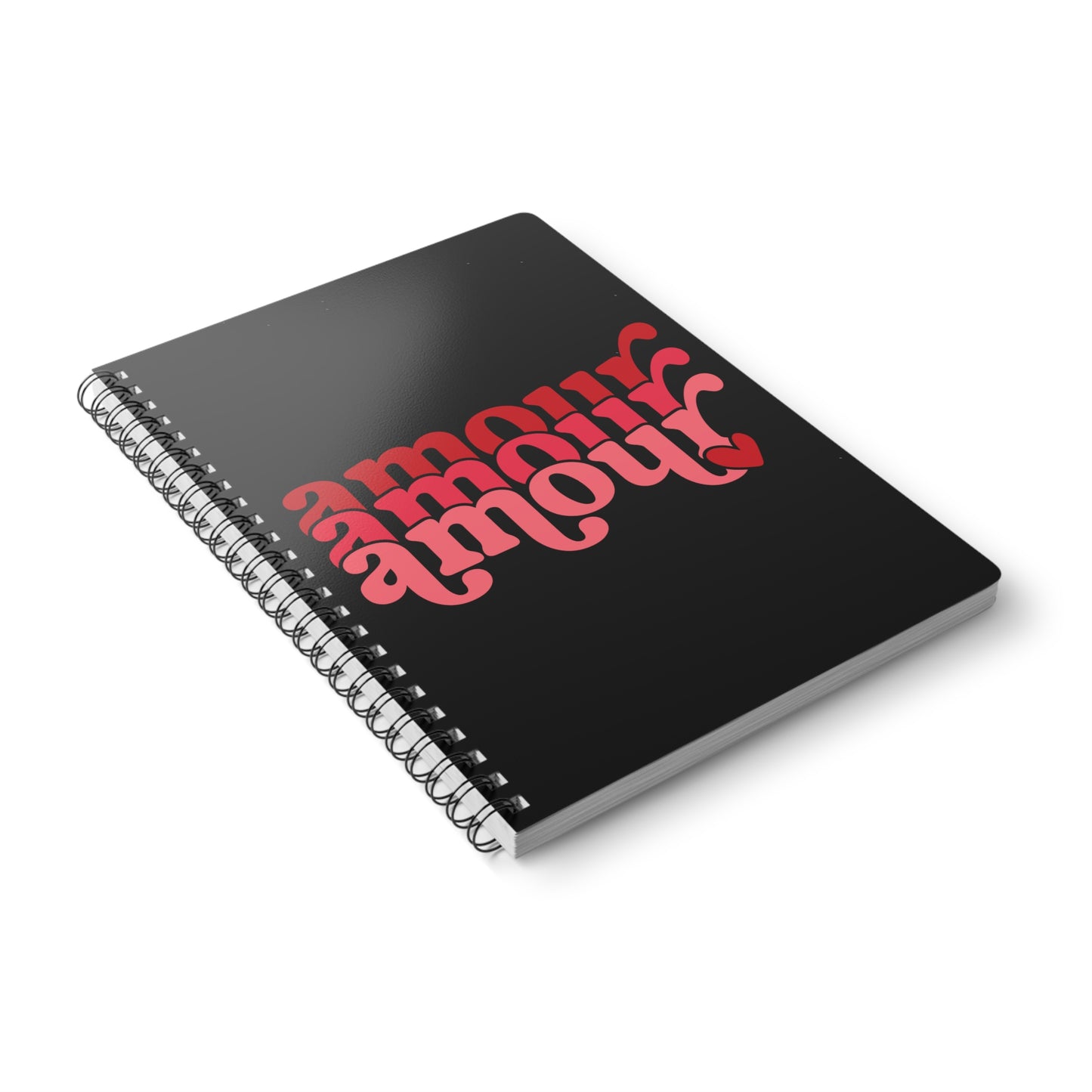 Amour Noir Wirobound Notebook | A5 Softcover Journal