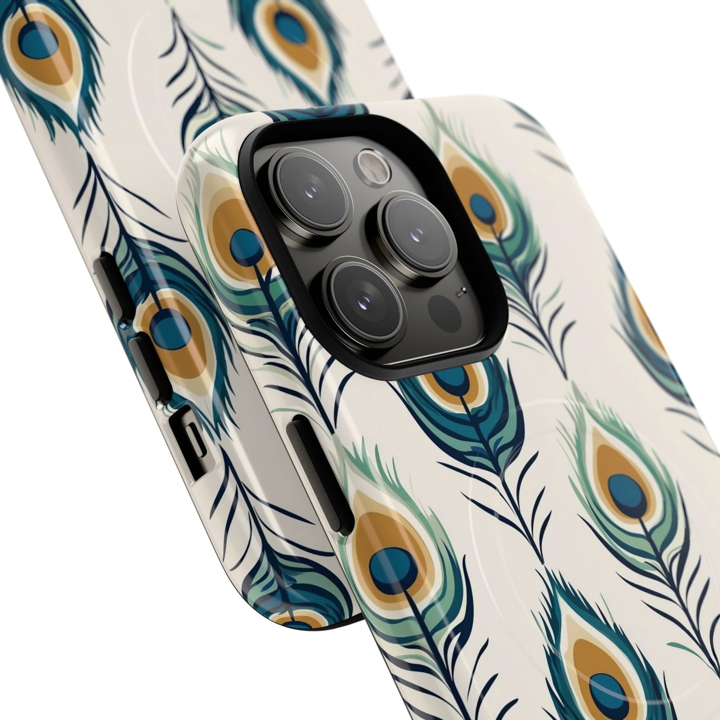 Peacock Feather Phone Tough Magnetic Case