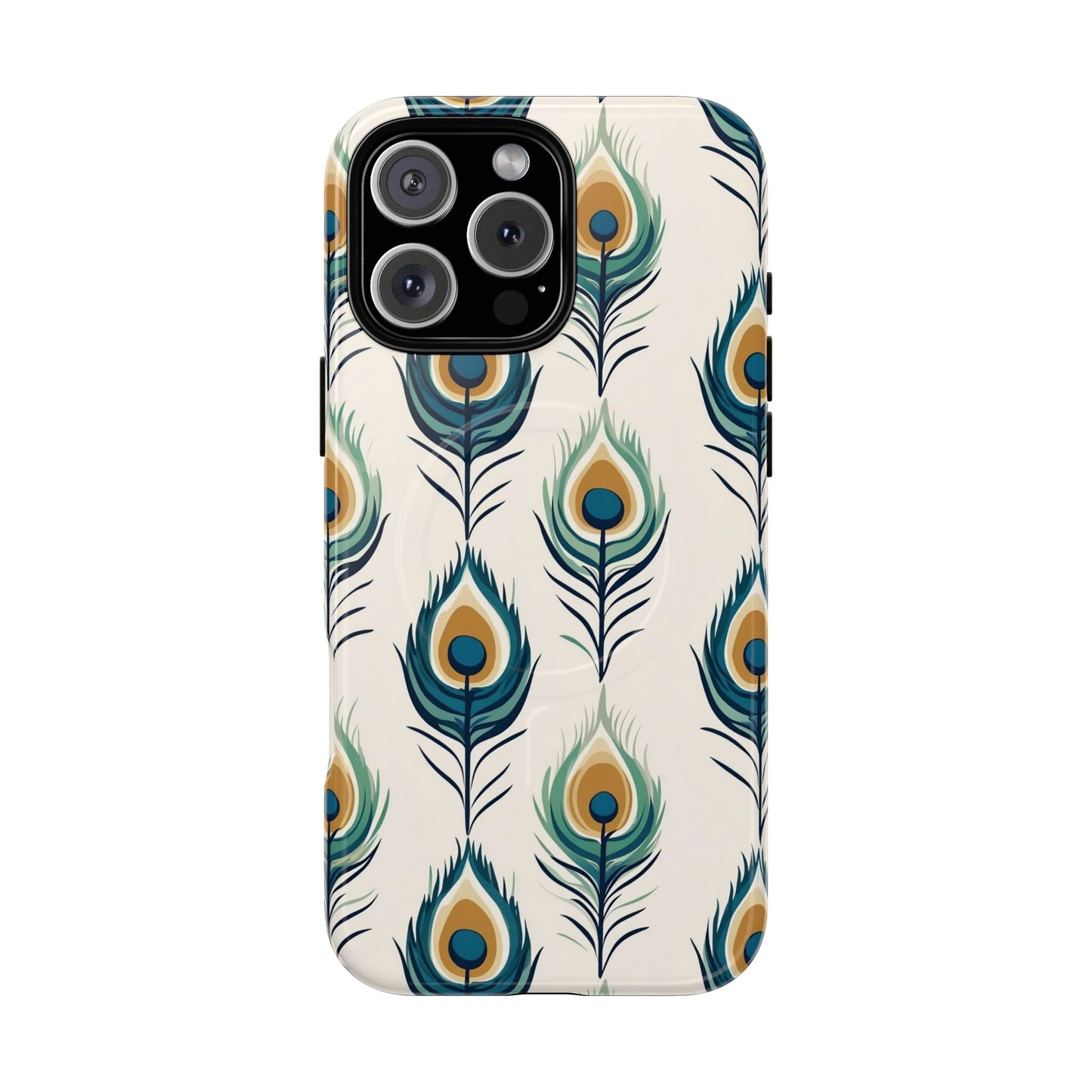 Peacock Feather Phone Tough Magnetic Case