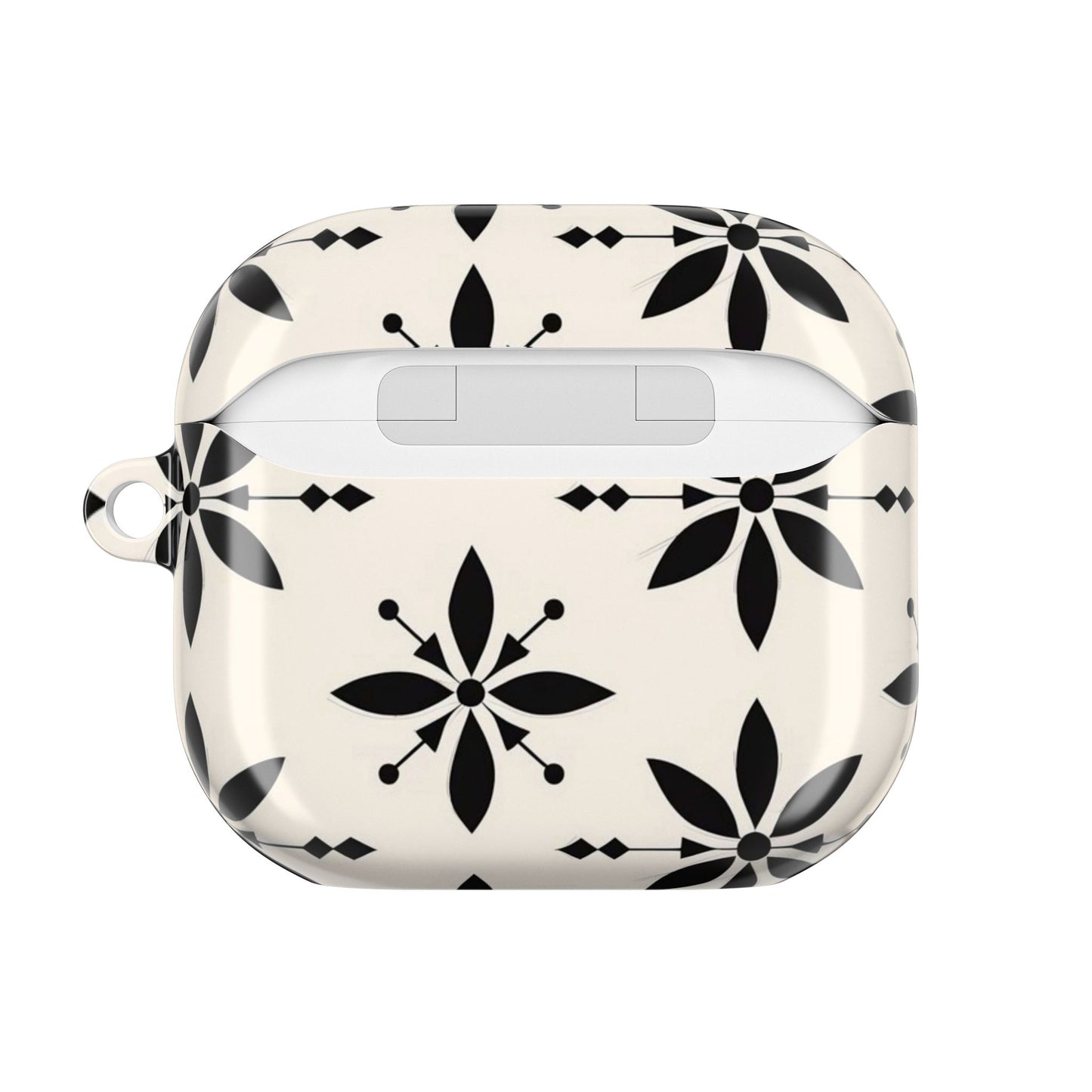 Cream & Black Design AirPod Case
