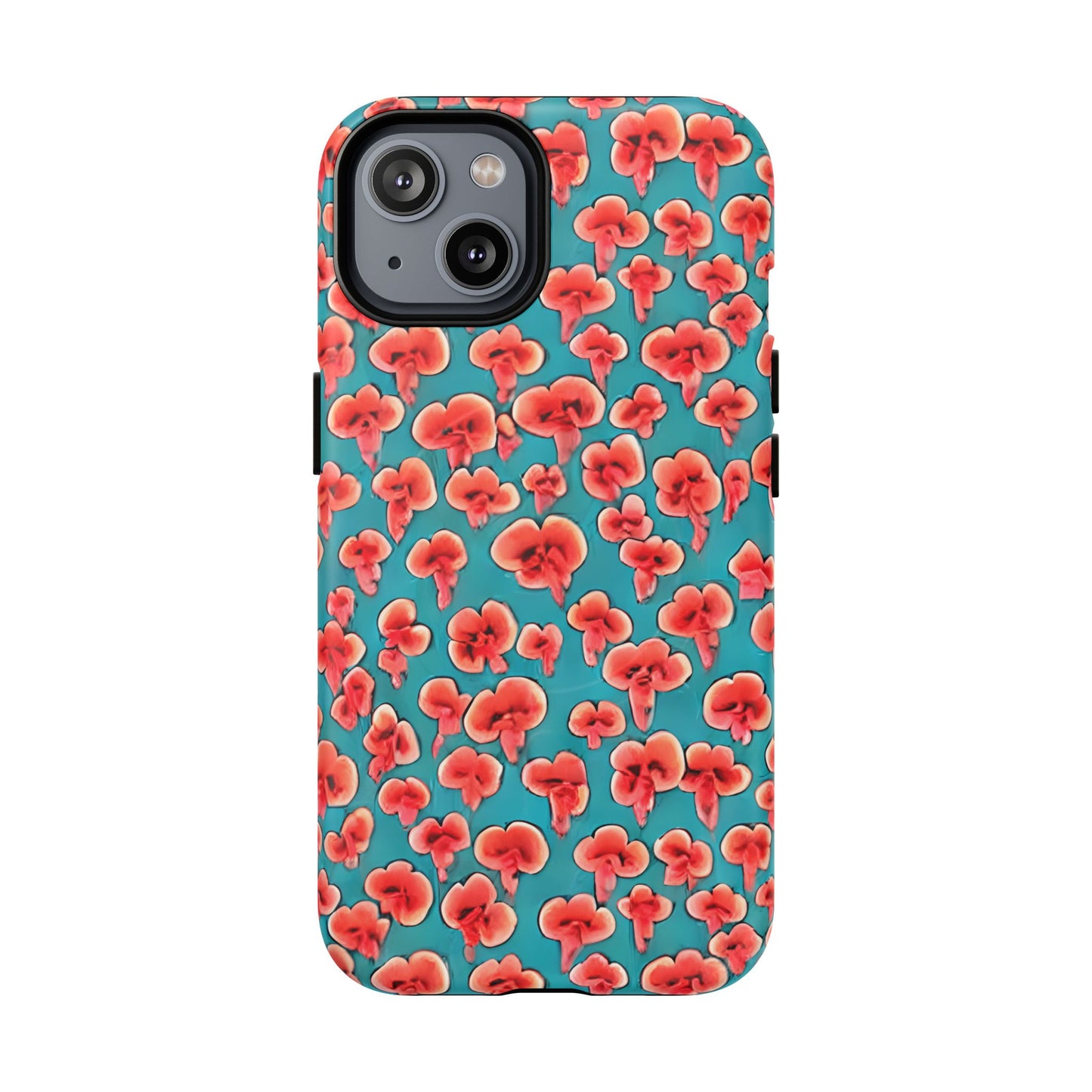 Coral & Teal Abstract Floral Tough Magnetic Case
