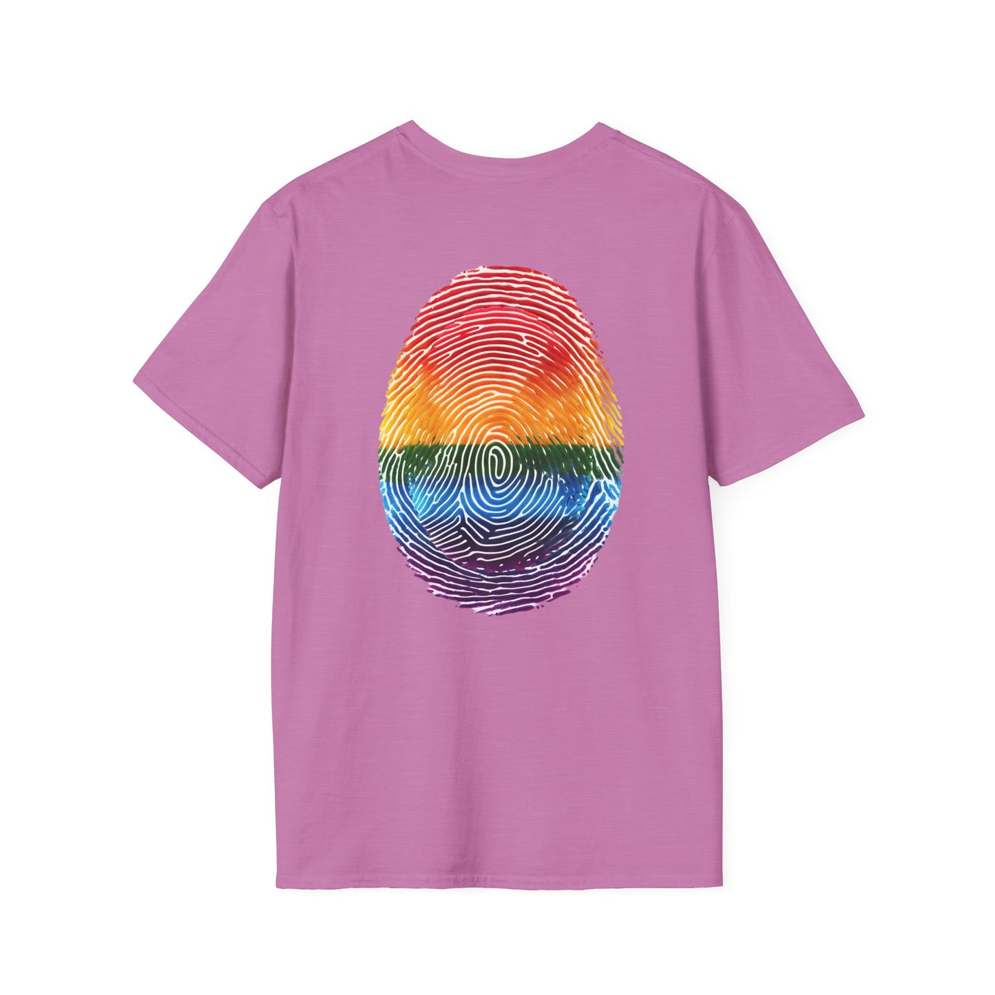 Pride Rainbow Stripes & Fingerprint T-Shirt