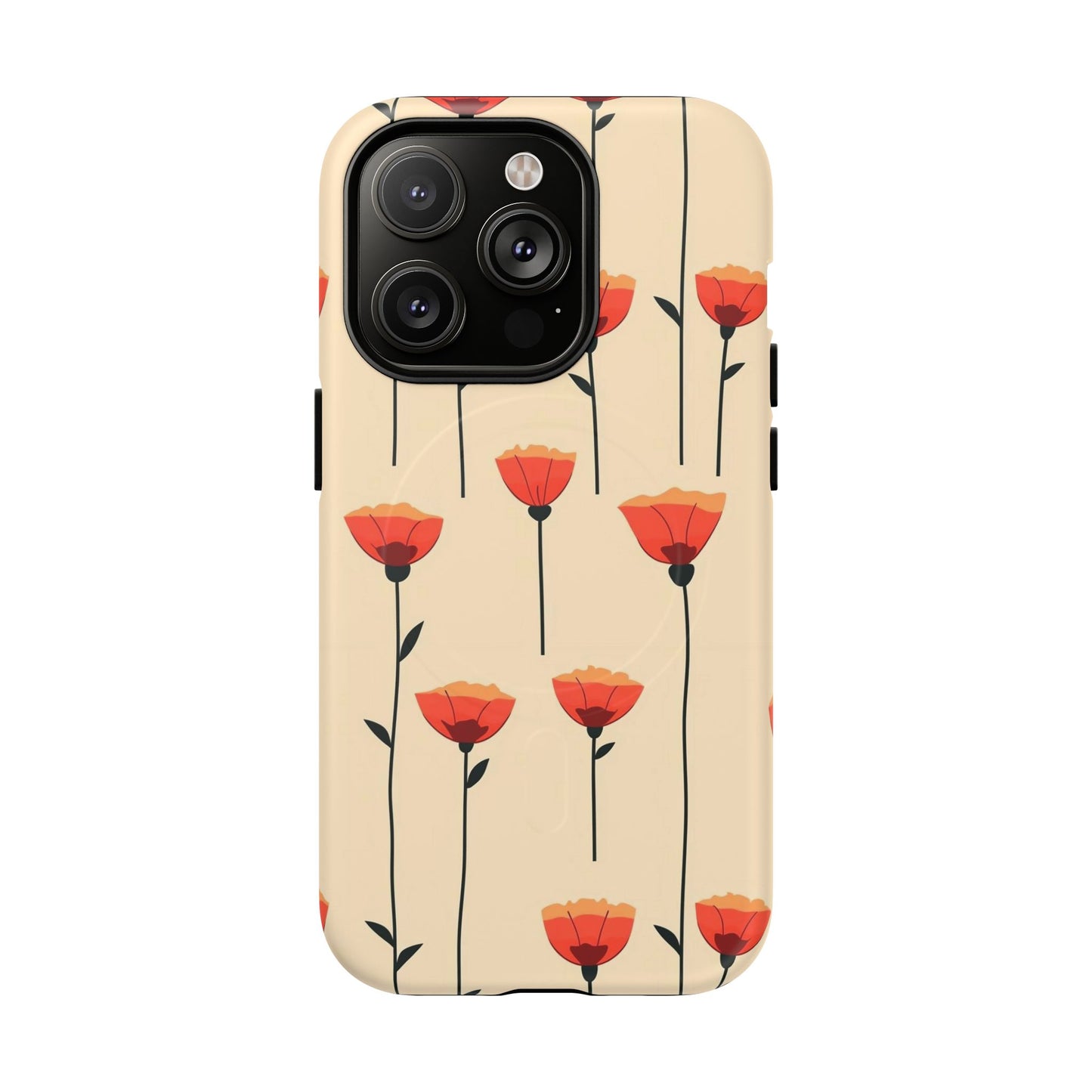 Poppy Line Tough Magnetic Phone Case