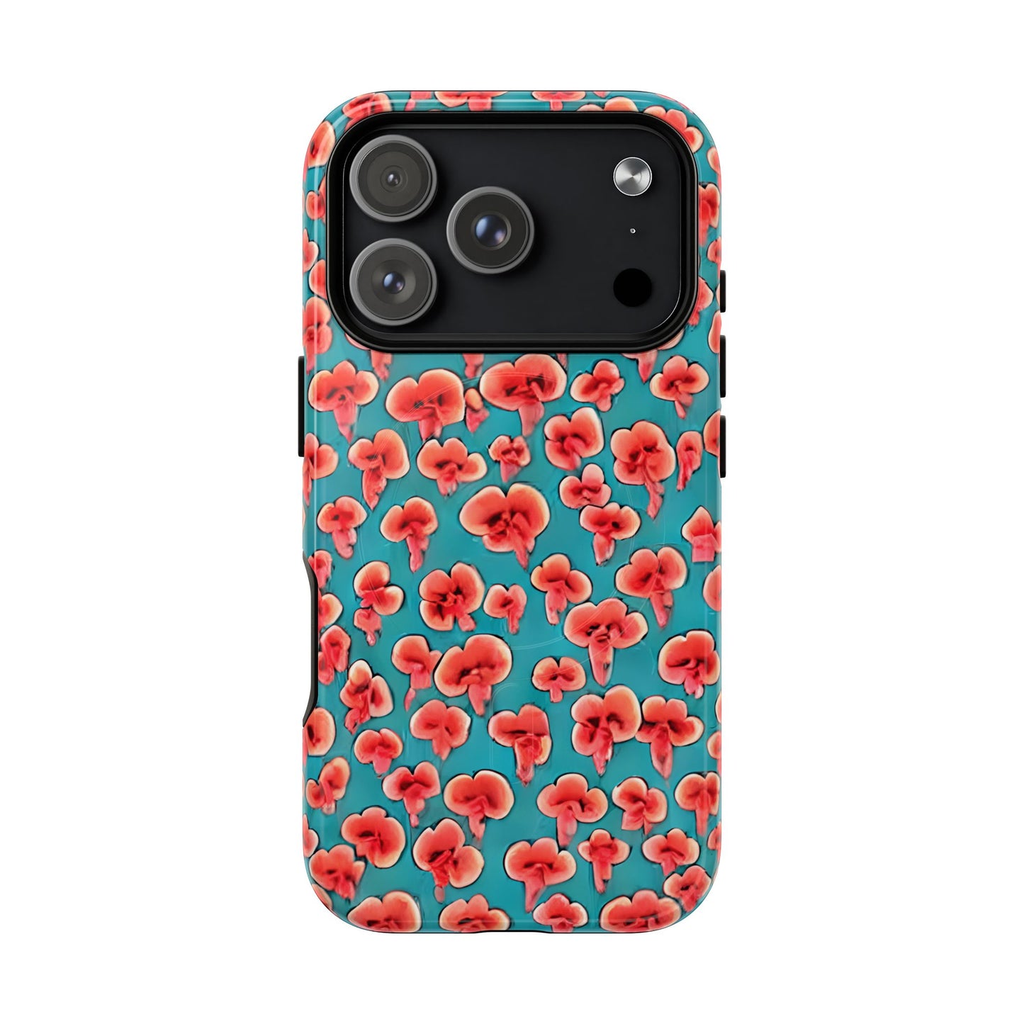 Coral & Teal Abstract Floral Tough Magnetic Case