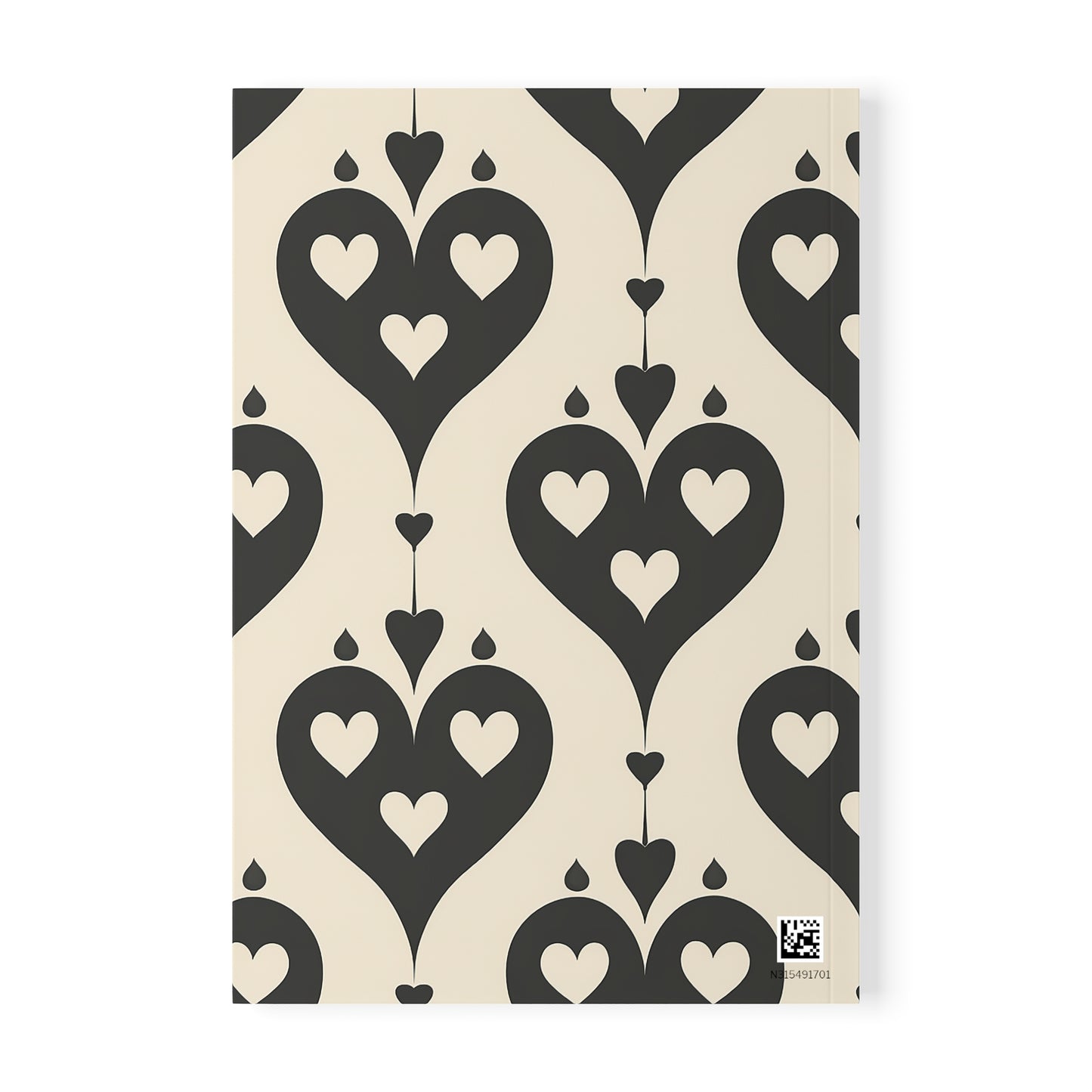 Neutral Verse - Heart Pattern Notebook A5