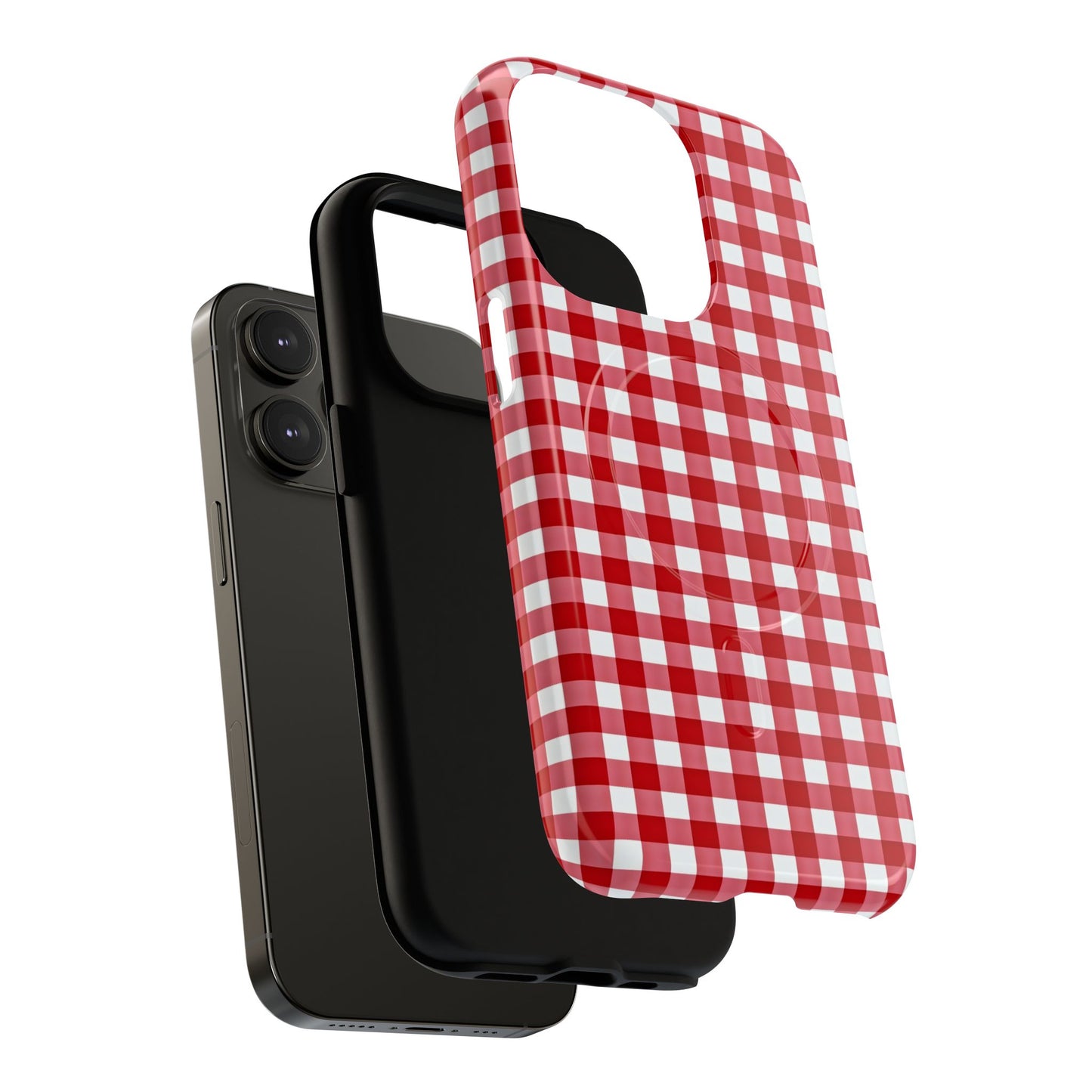 Red Plaid Tough Magnetic Phone Case