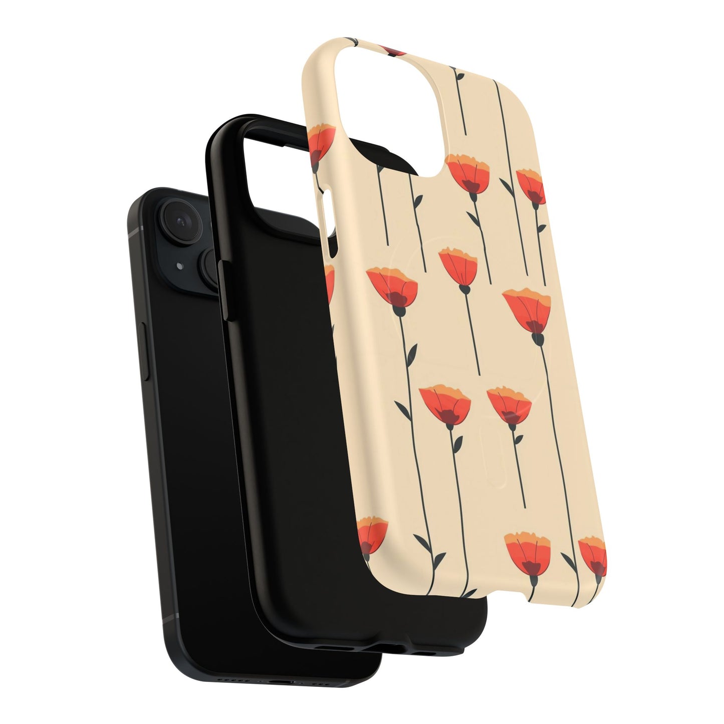 Poppy Line Tough Magnetic Phone Case