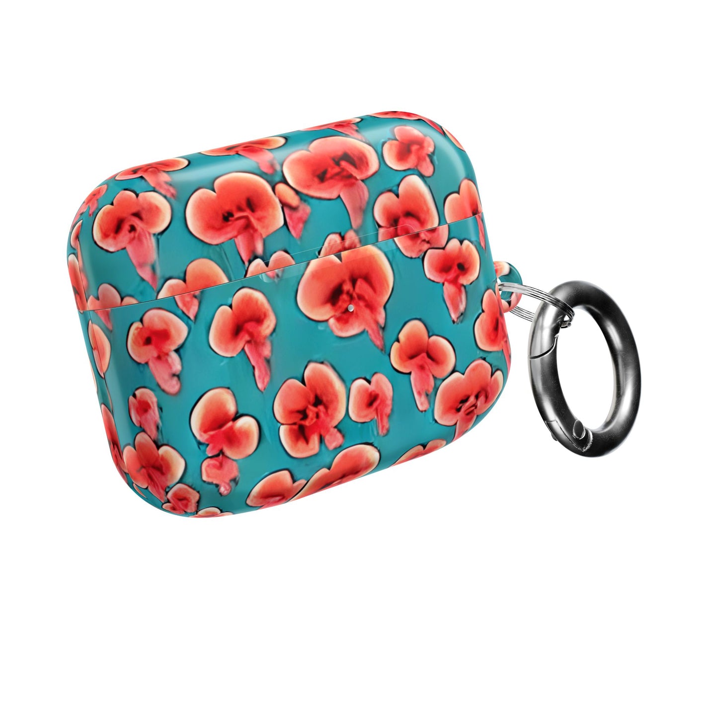 Coral & Teal Abstract Floral AirPod Case