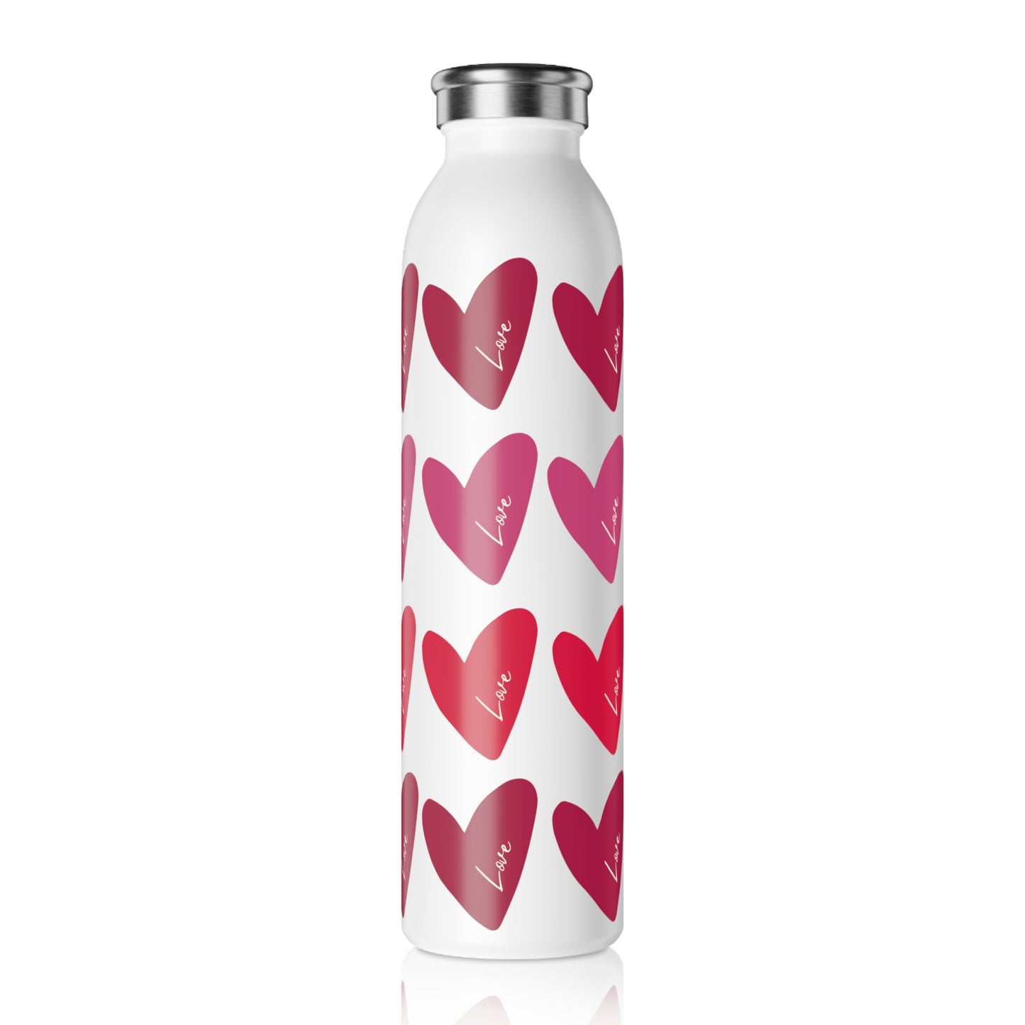 Endless Hearts Slim Water Bottle