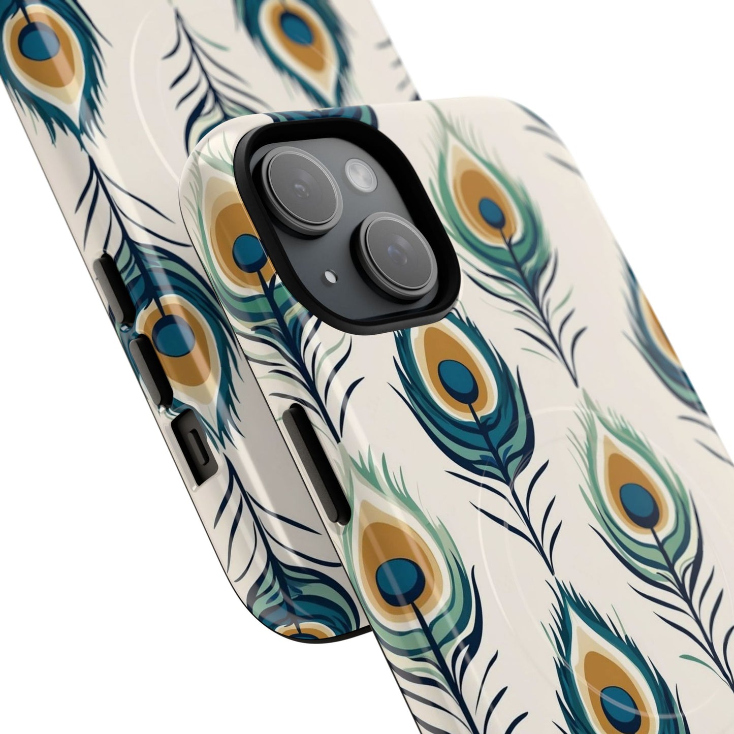 Peacock Feather Phone Tough Magnetic Case